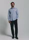 Camicia slim fit in tessuto tinta unita uomo_0
