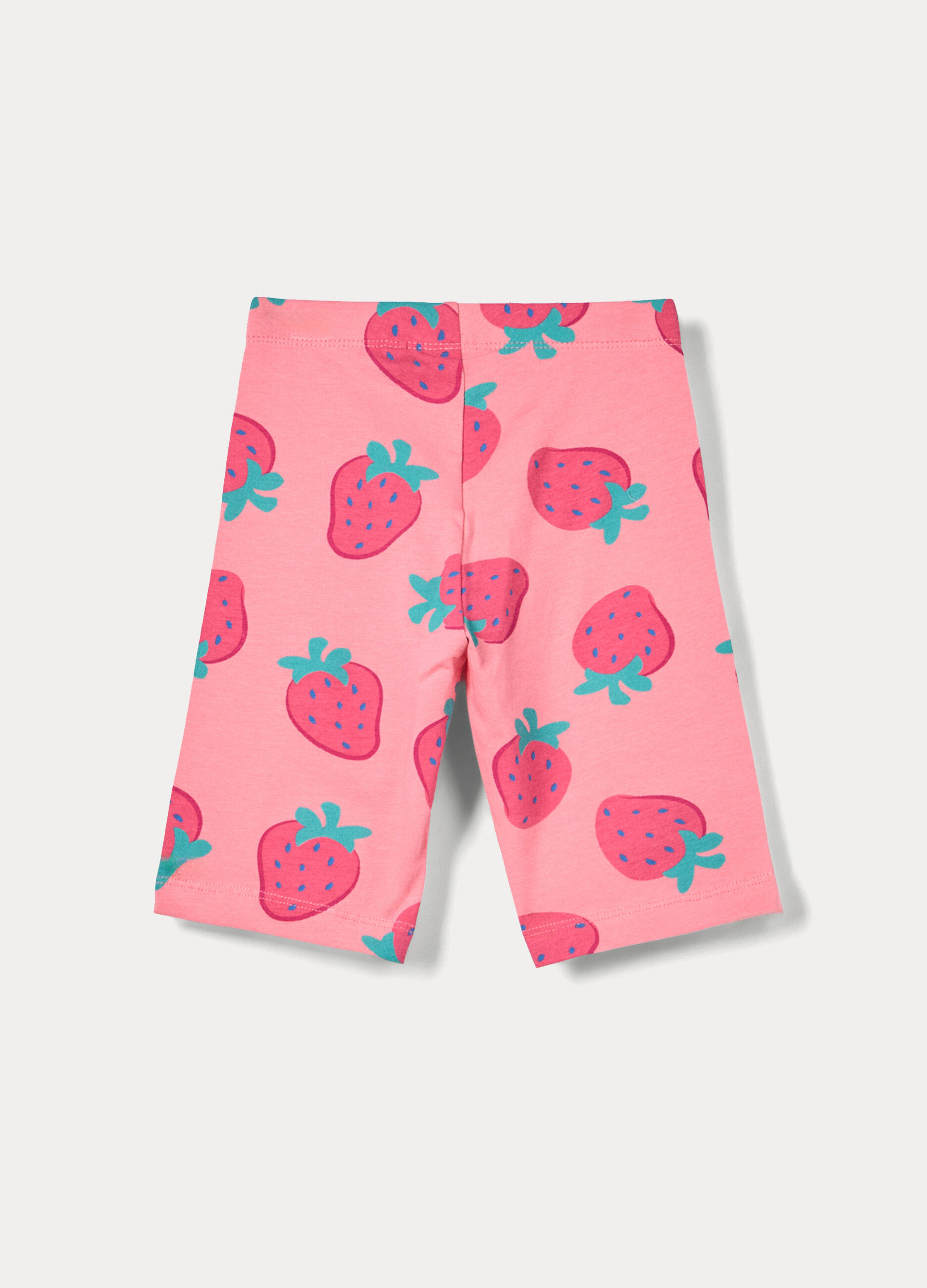 Leggings corti in jersey di cotone stretch bambina_0