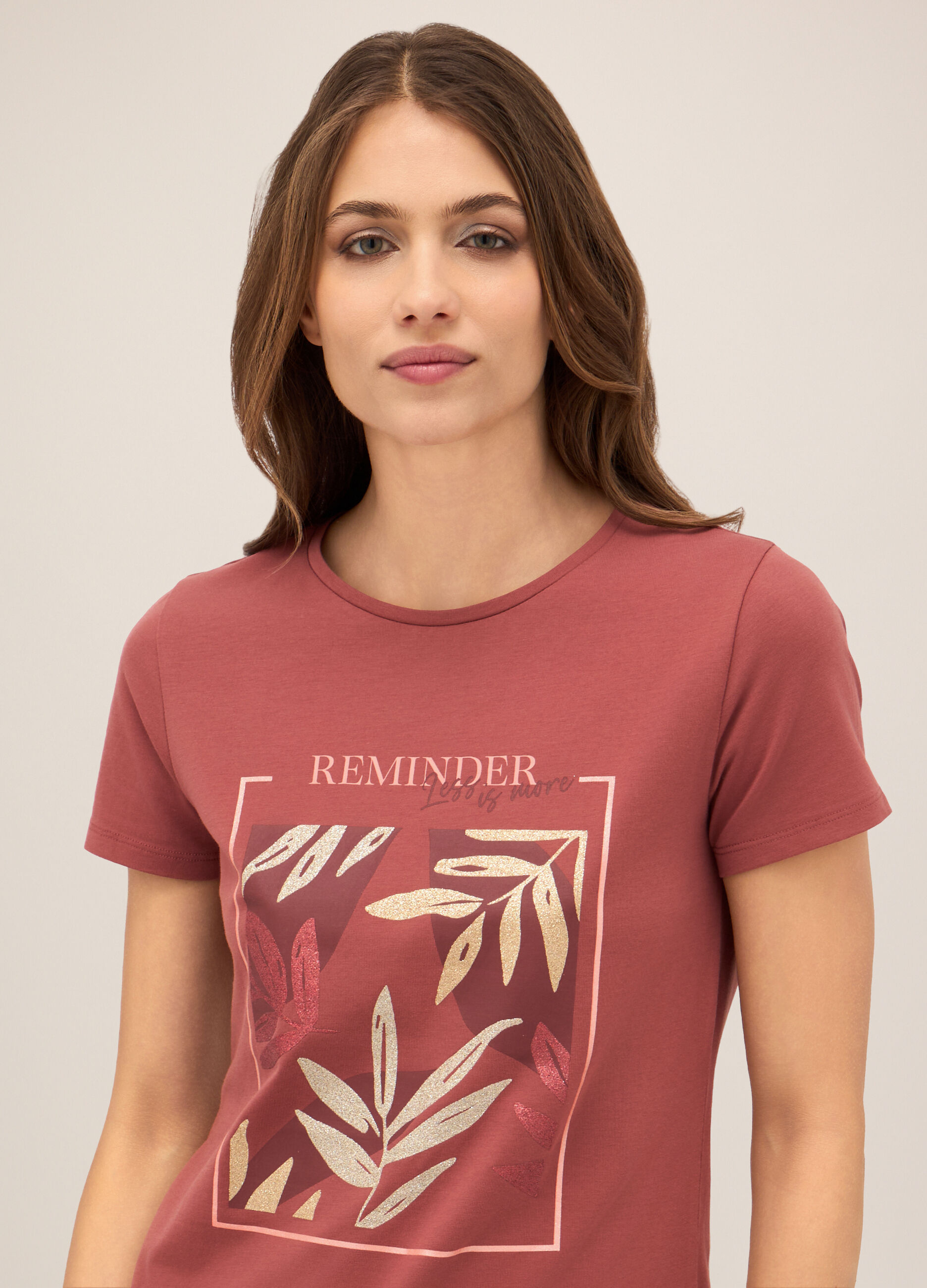 T-shirt in cotone stretch donna_2