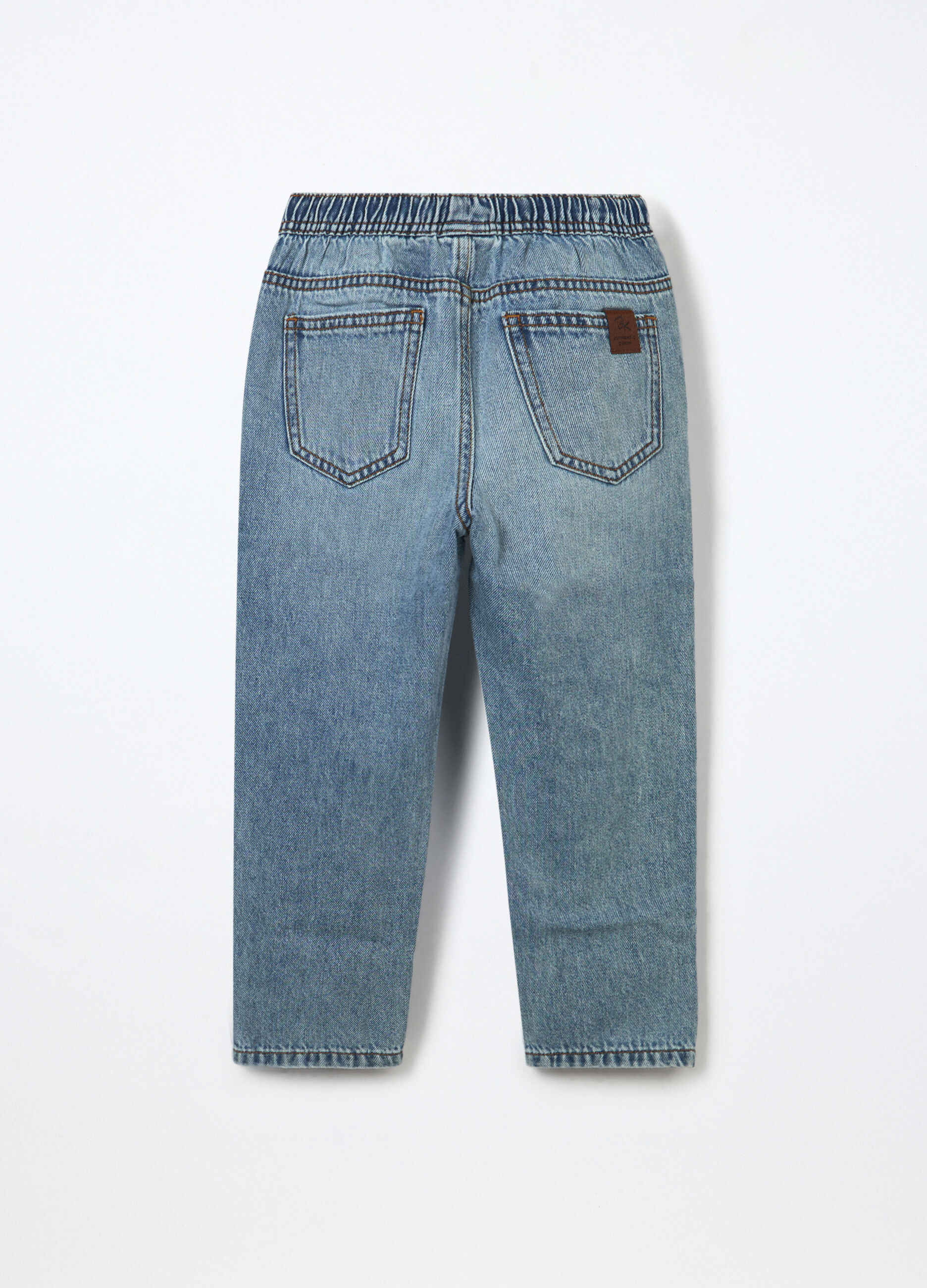 Jogger in denim misto cotone bambino_1