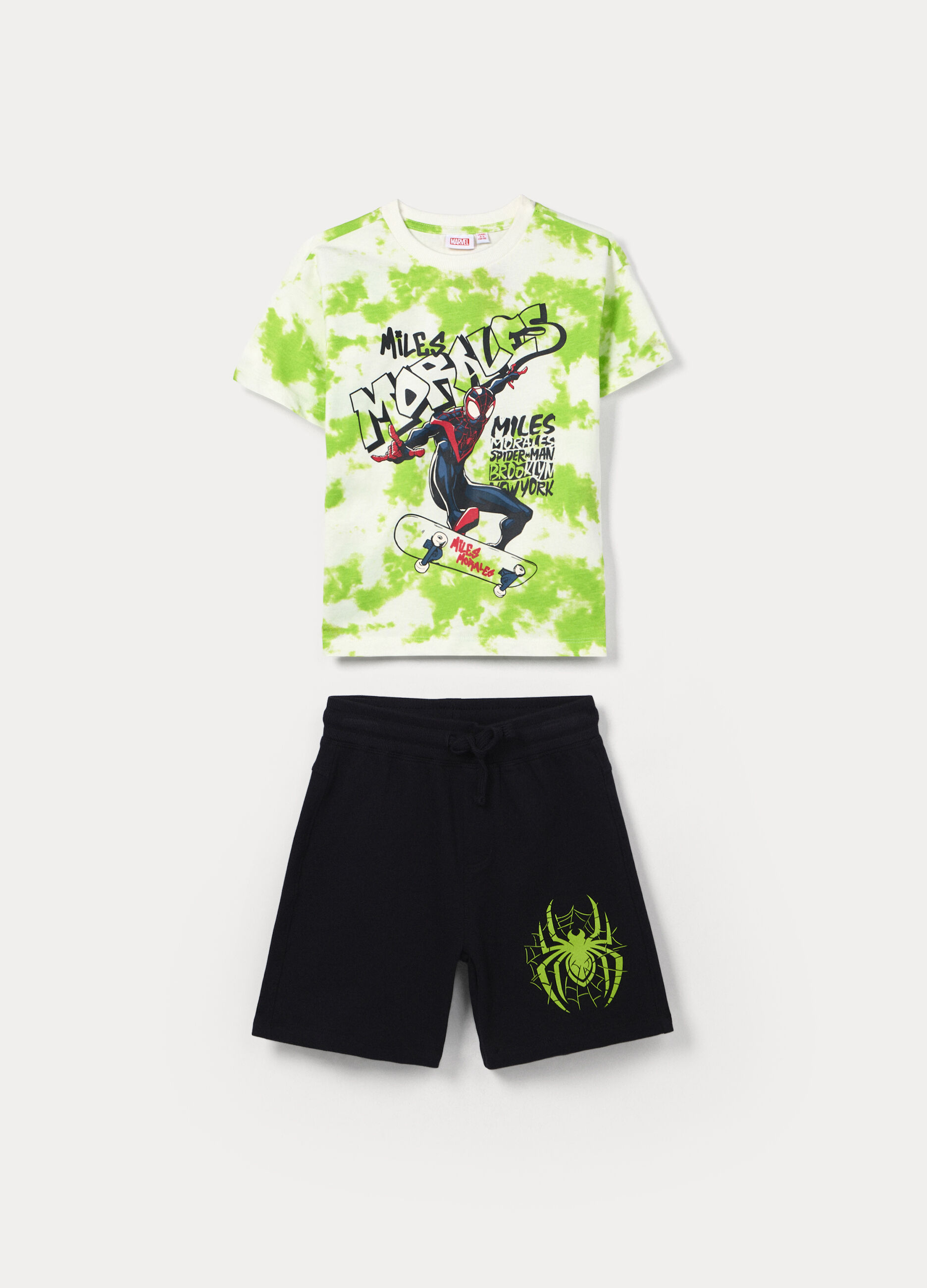 Jogging set Spider-Man in jersey di puro cotone bambino_0