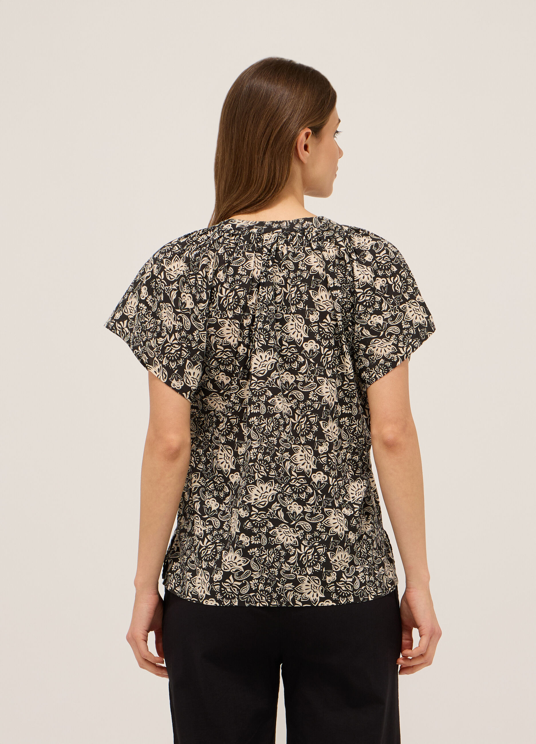 Blusa in puro cotone voile donna_1