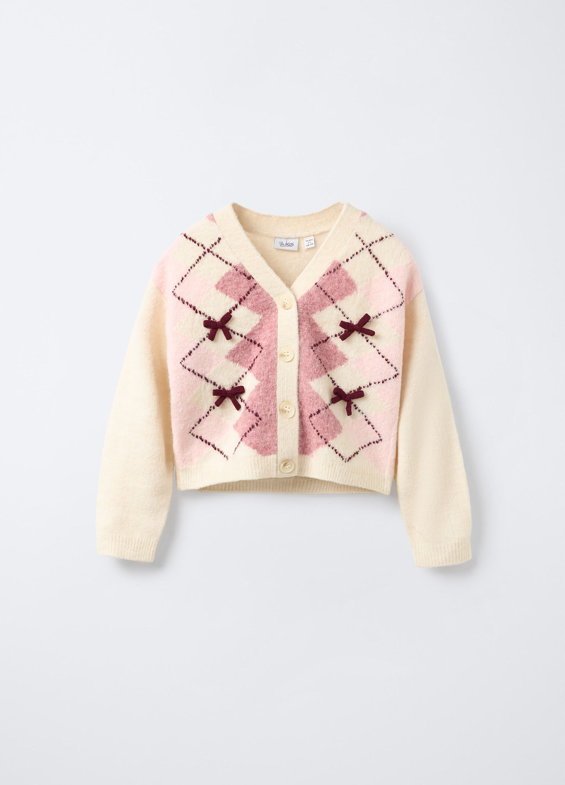 Cardigan tricot misto cotone stretch bambina_0