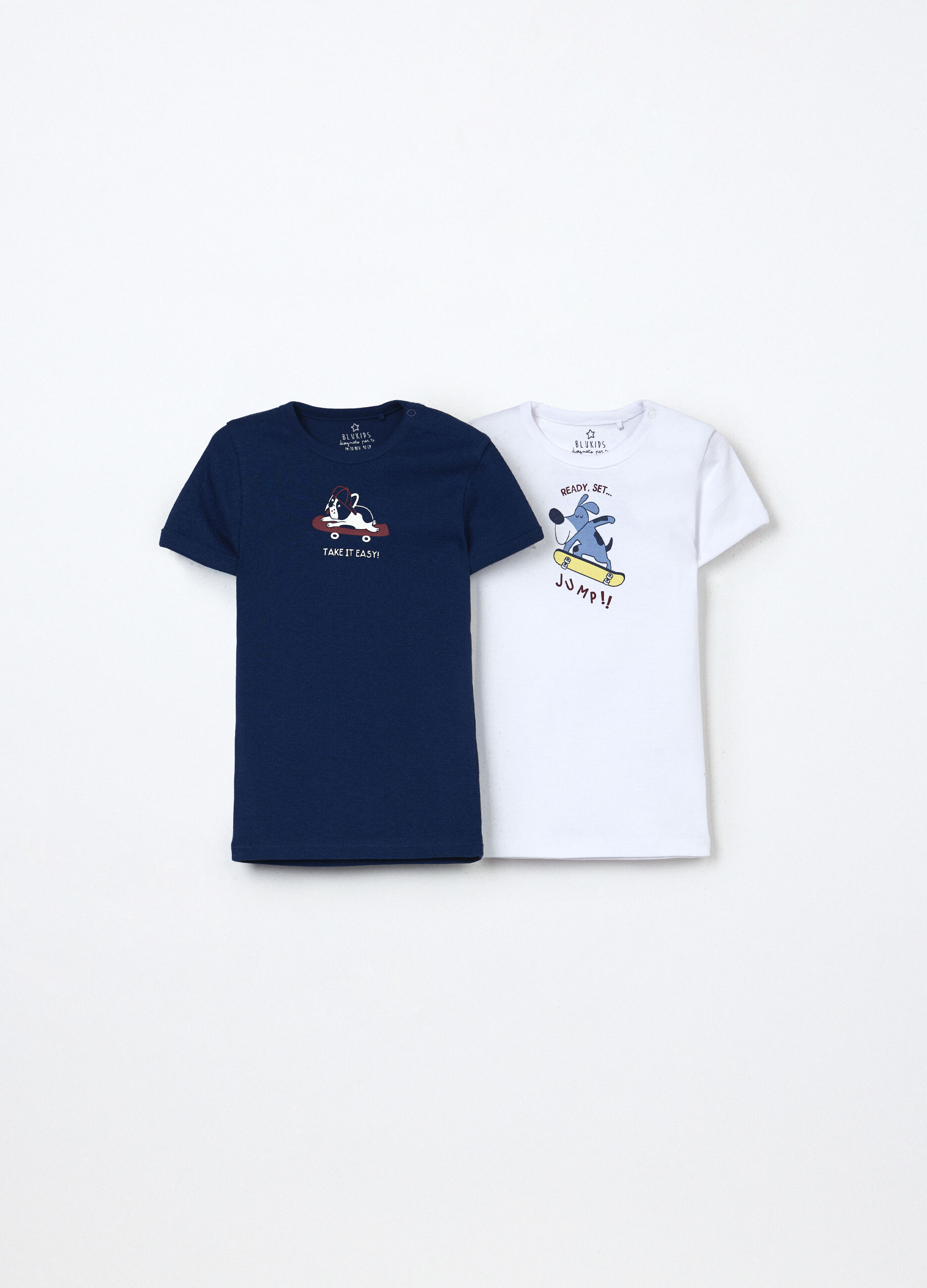 Pack 2 t-shirt intime in interlock di puro cotone neonato_0
