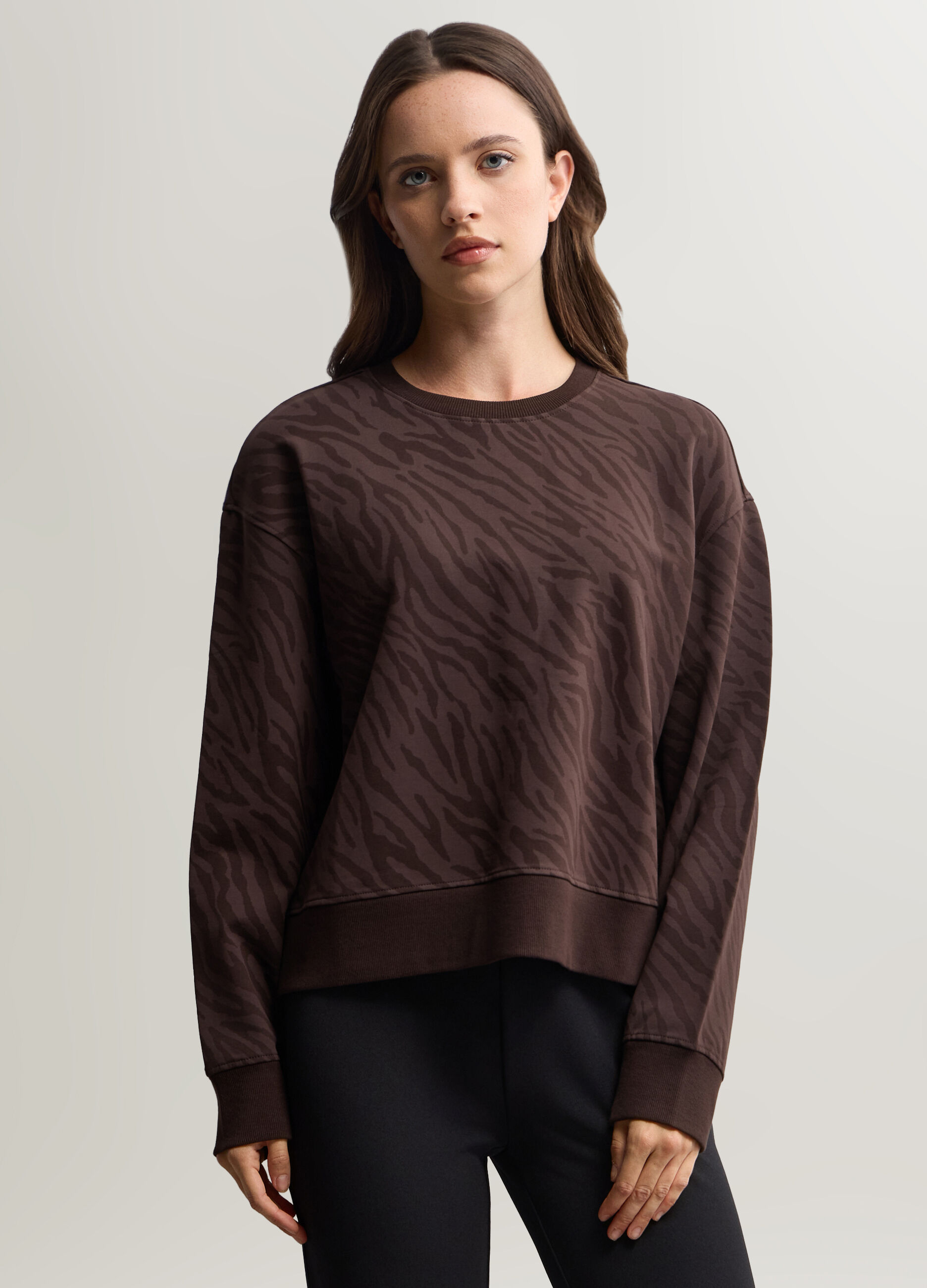 Felpa girocollo stretch donna_0