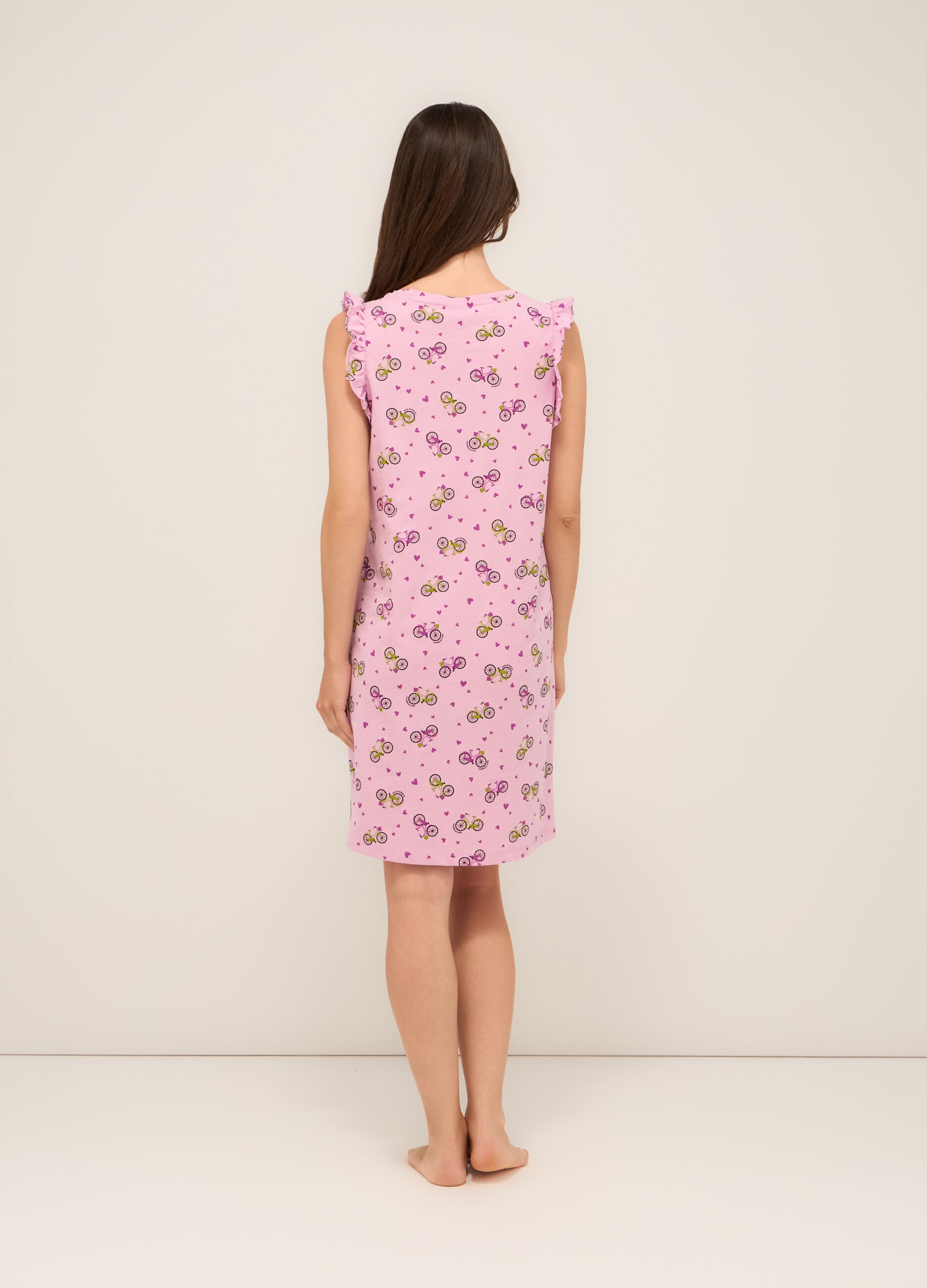 Camicia da notte in jersey di puro cotone donna_1