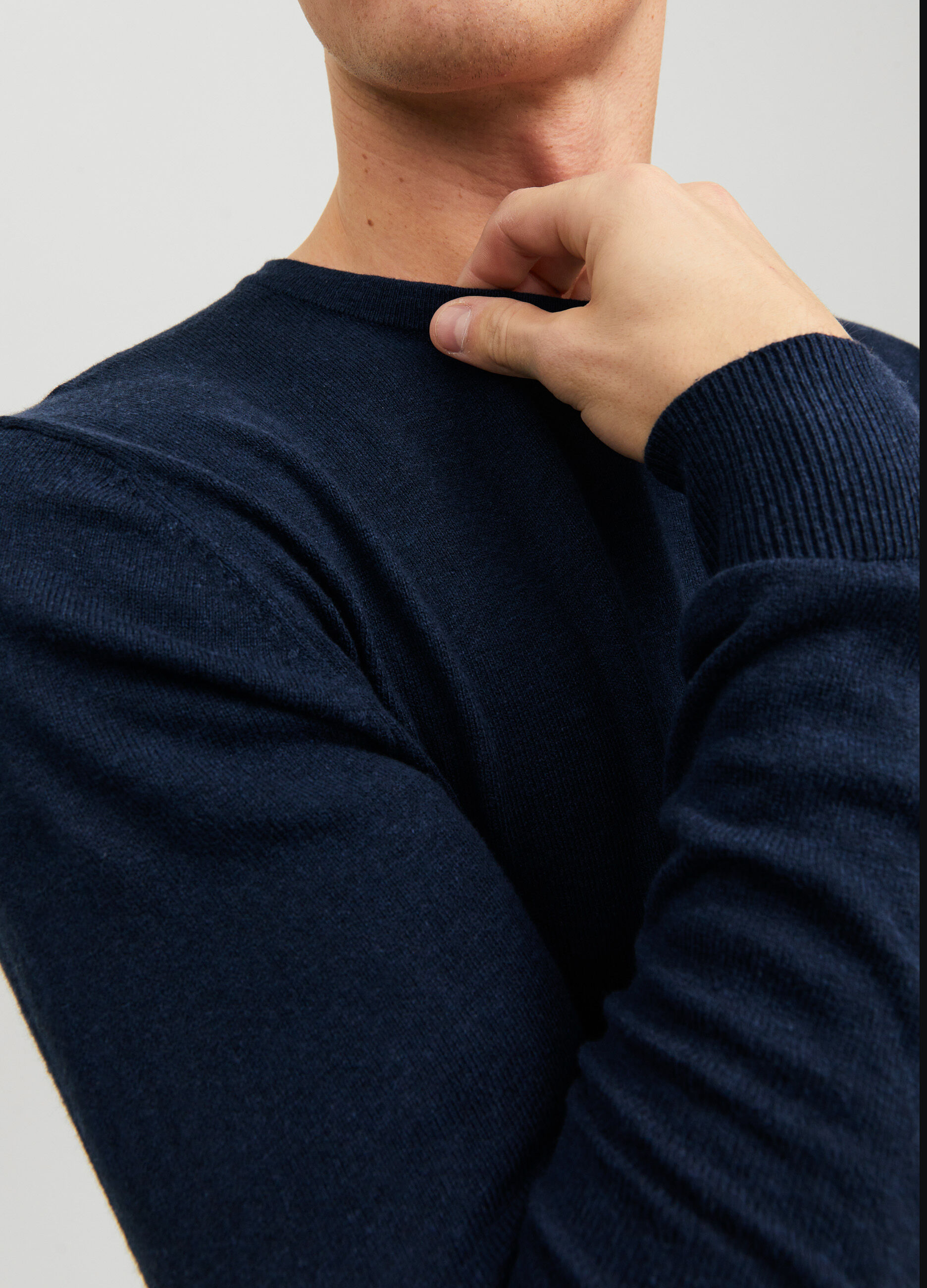 Maglione girocollo in cotone uomo_1
