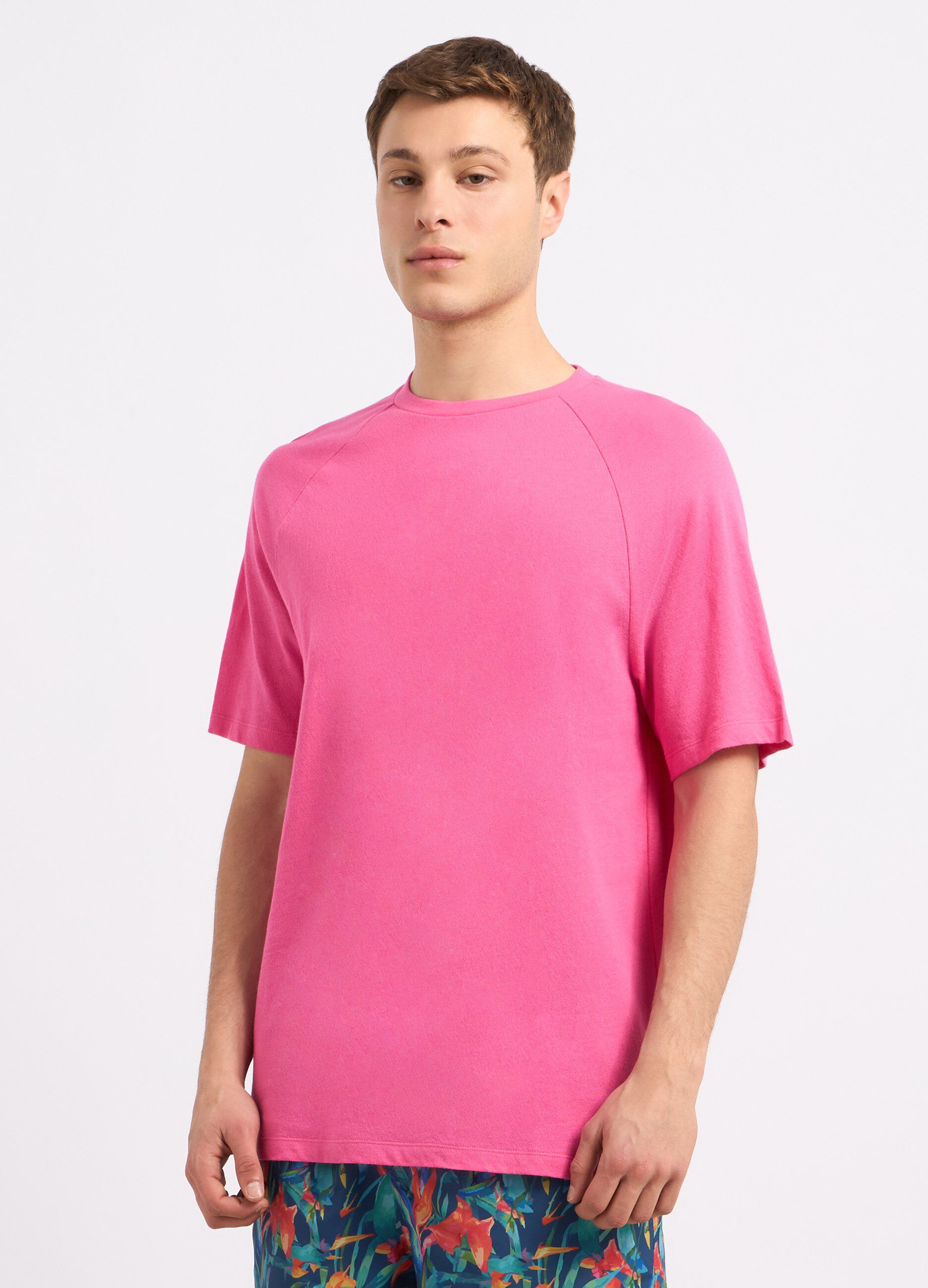T-shirt in misto lino uomo_0