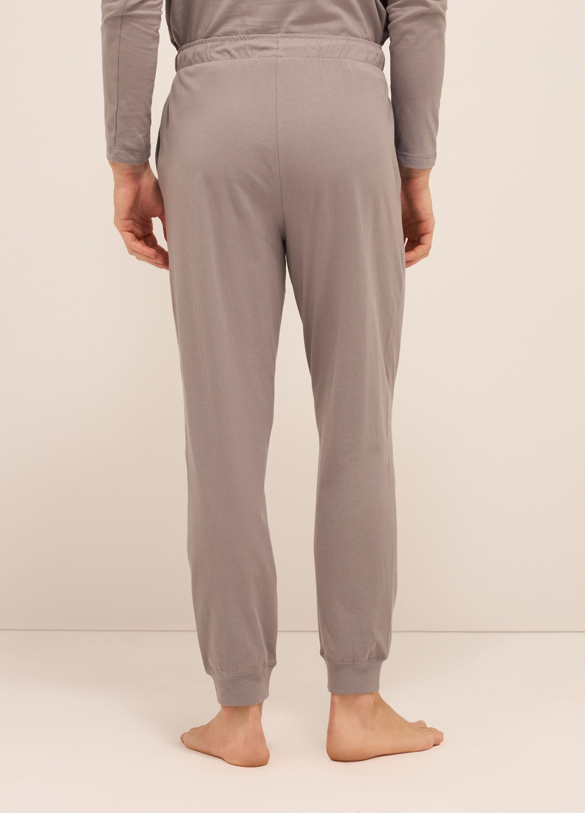 Pantaloni del pigiama in cotone con coulisse uomo_2