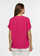 Blusa regular fit con scollo a V in pura viscosa donna_1