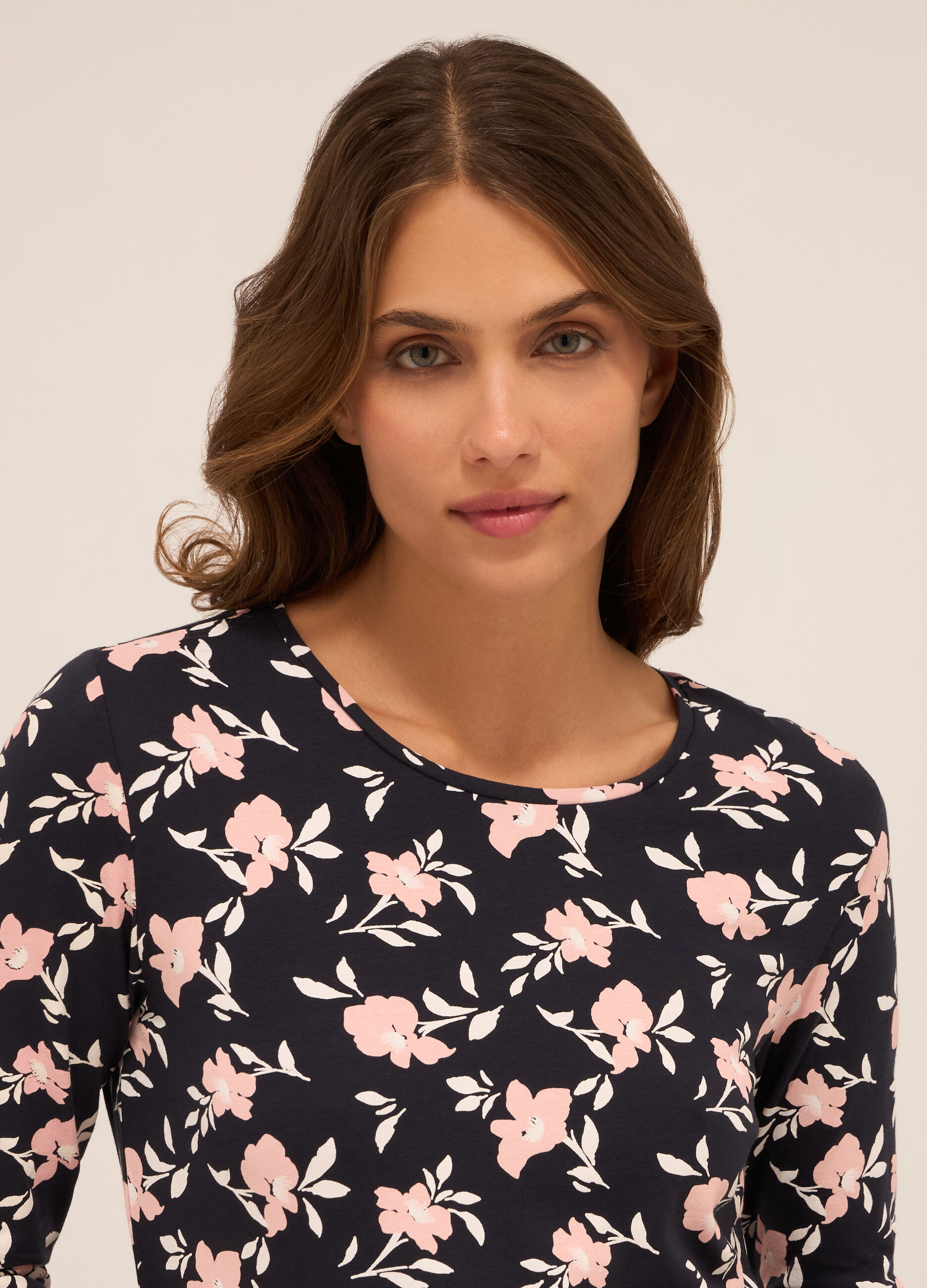 T-shirt in cotone stretch donna_2
