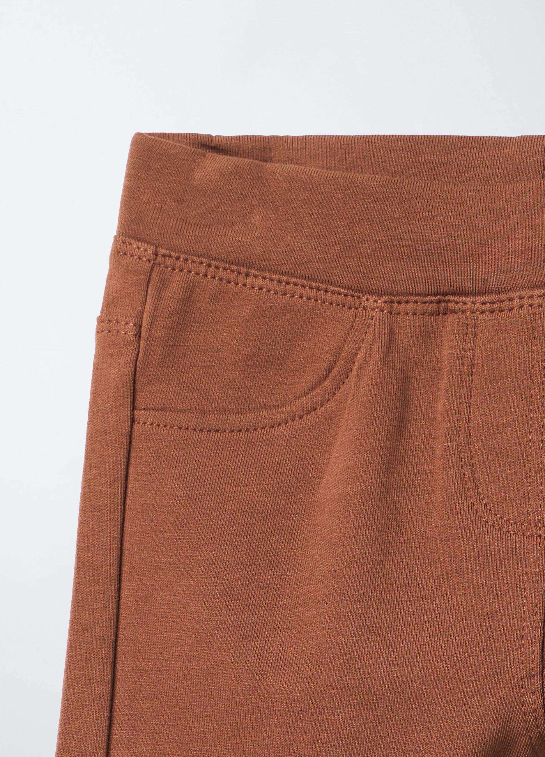 Treggings in cotone garzato Flare Fit stretch bimba_2