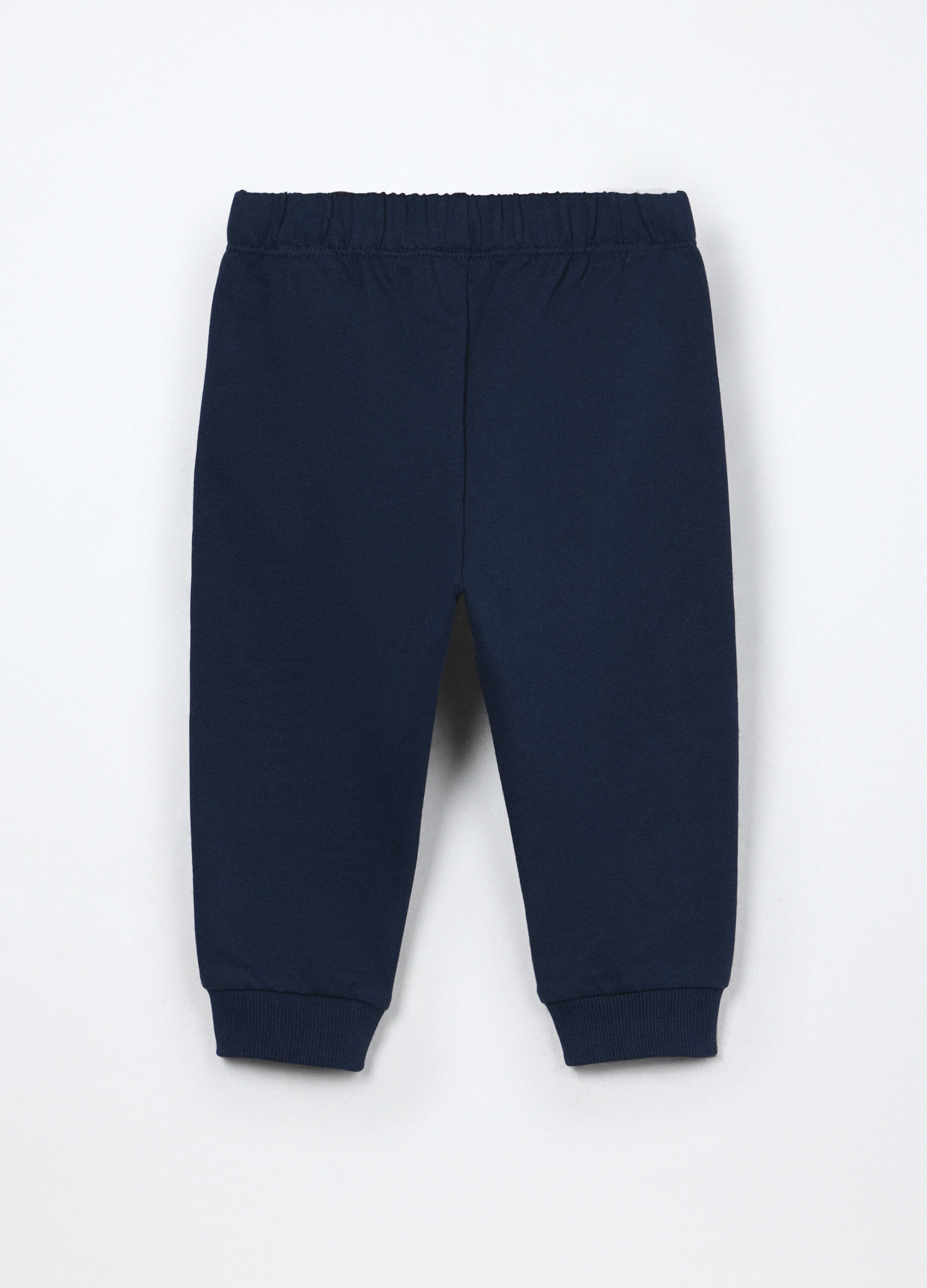 Jogger in french terry di puro cotone neonato_1