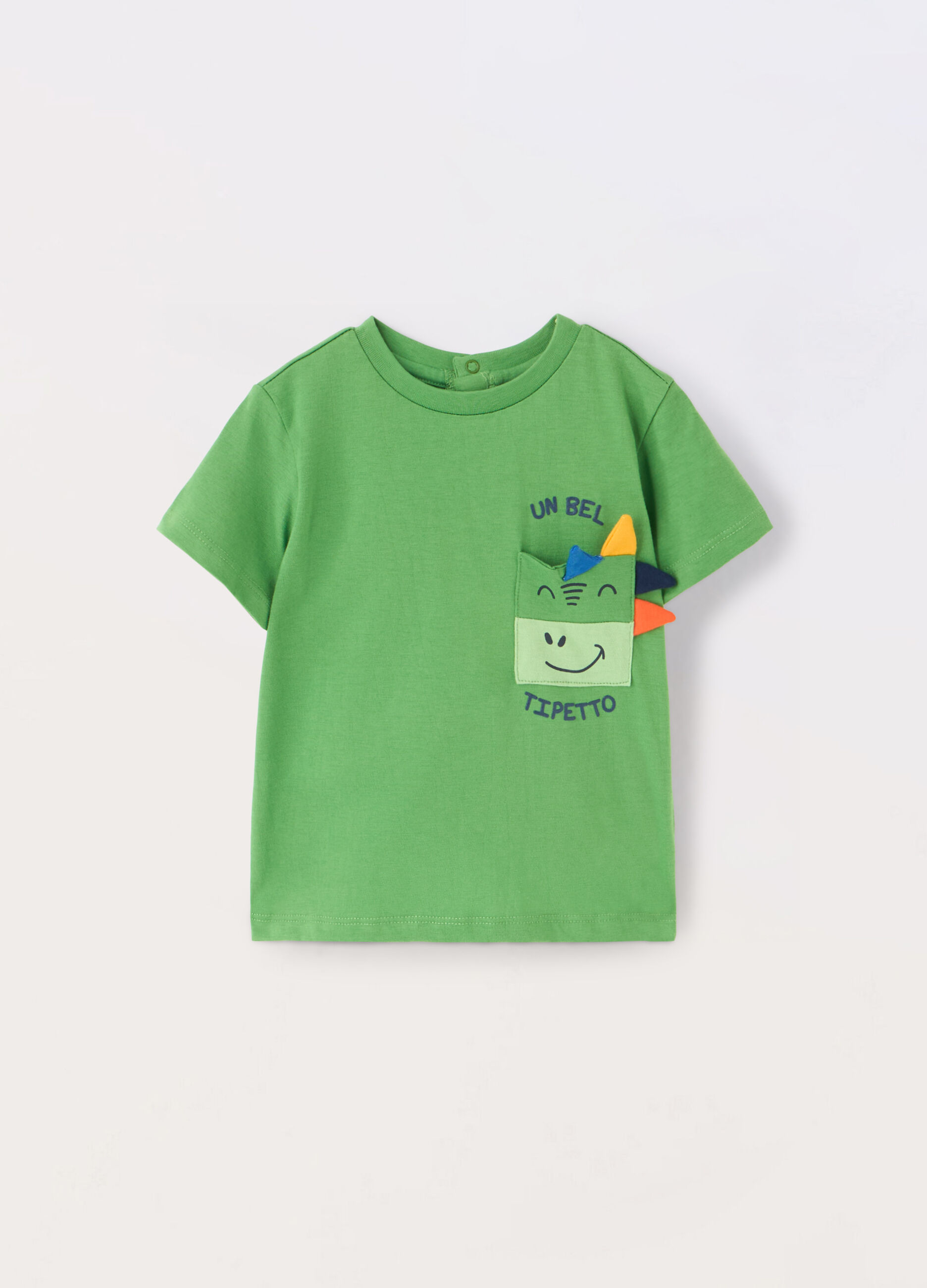 T-shirt in jersey di puro cotone neonato_0