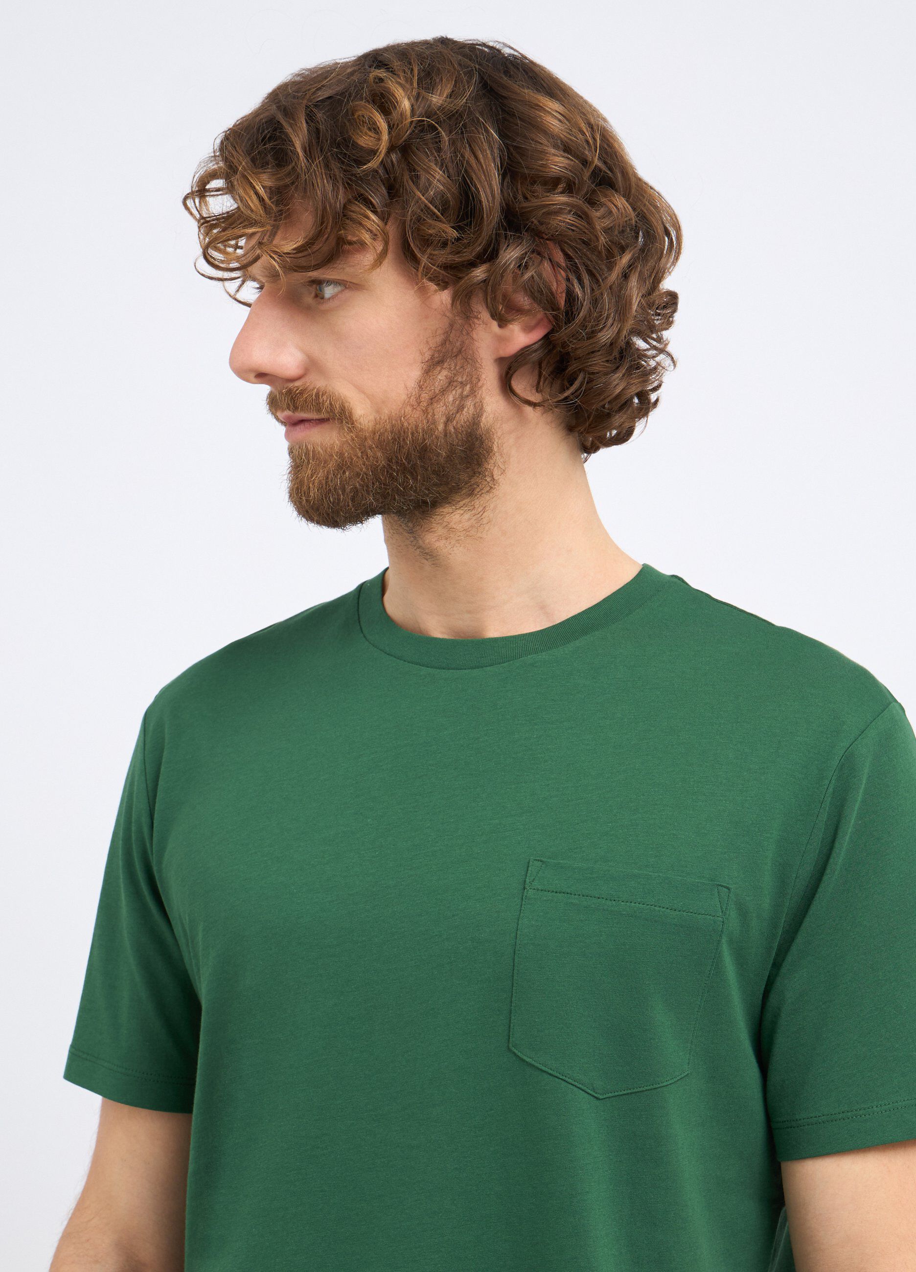 T-shirt in puro cotone con taschino uomo_2