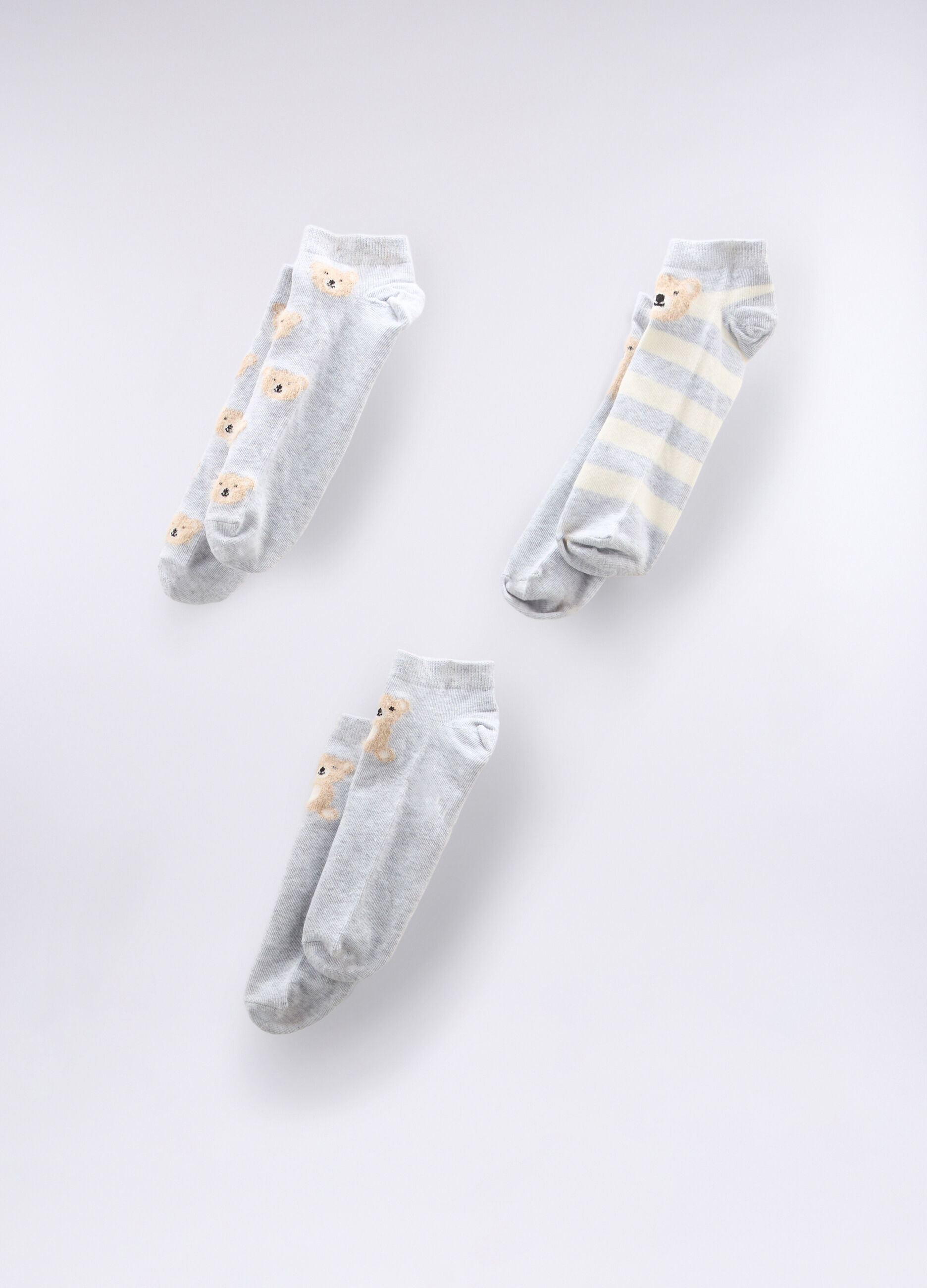 Pack 3 calze extra corte in cotone stretch donna_0