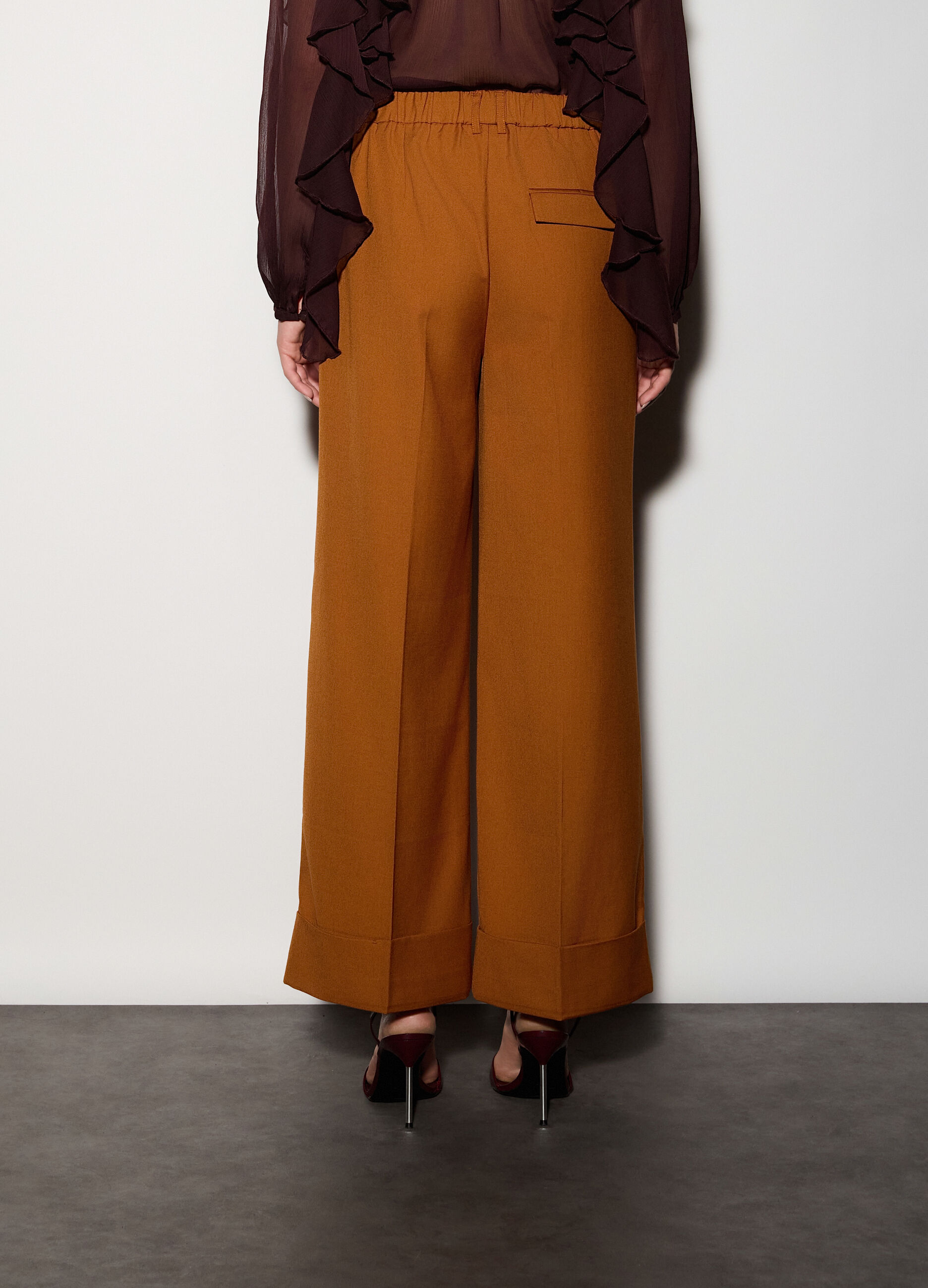 Pantaloni straight fit misto viscosa donna_2