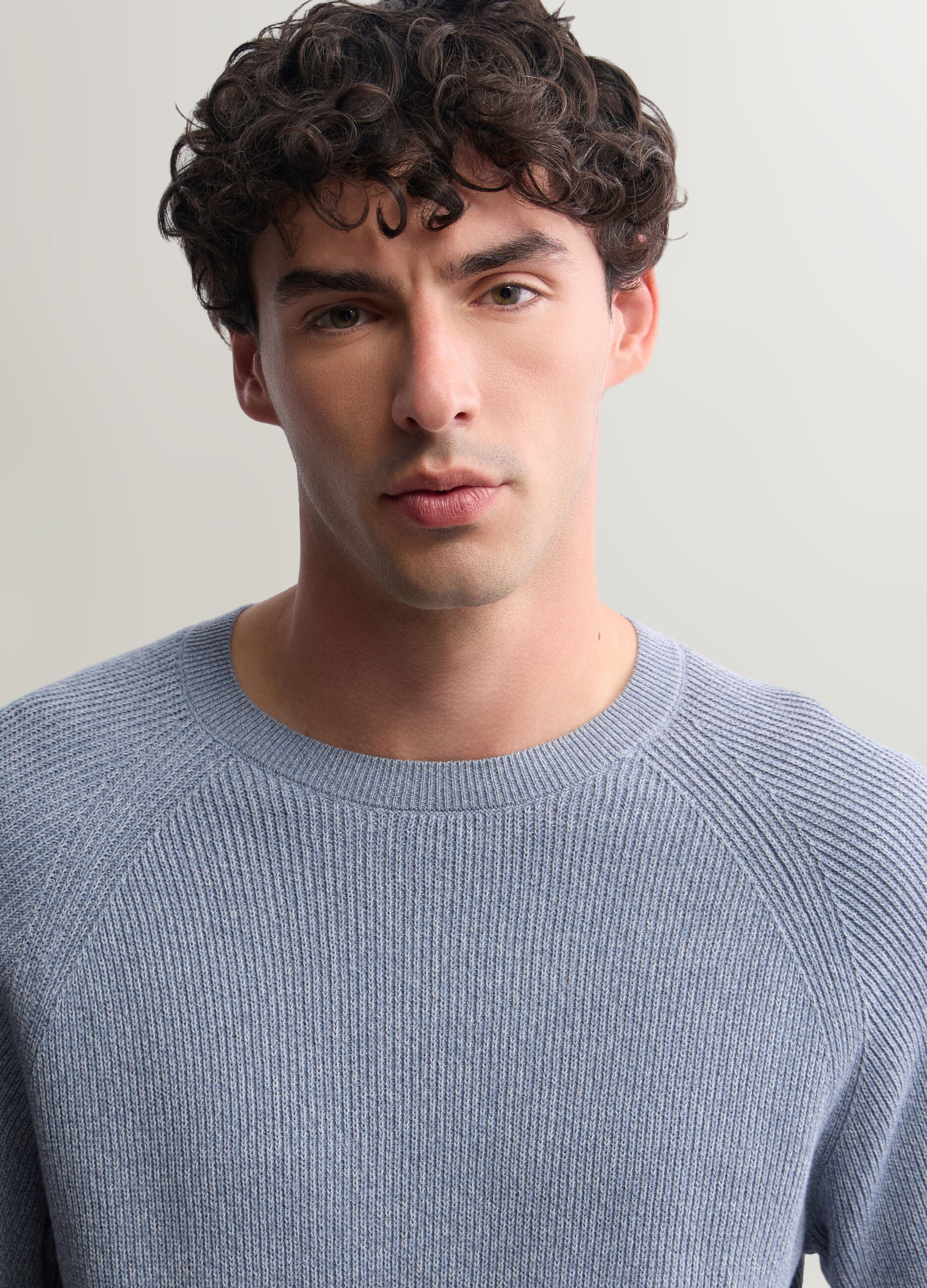 Maglione girocollo in maglia inglese uomo_2