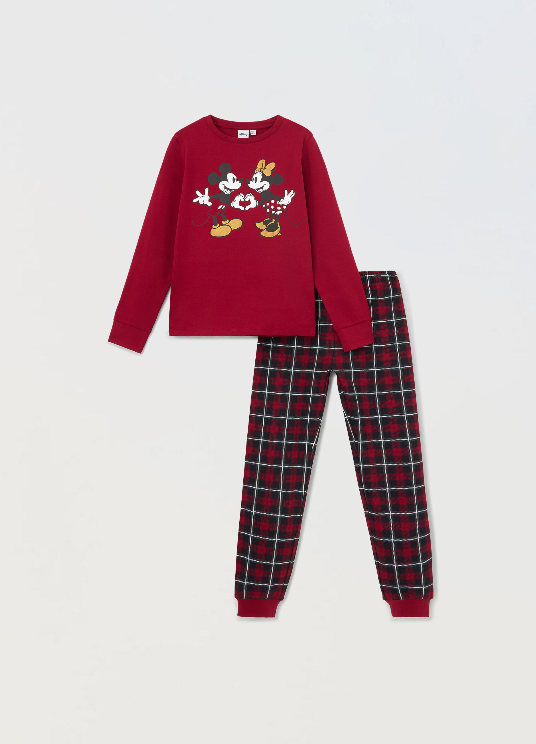 Set pigiama lungo in puro cotone bambina_0