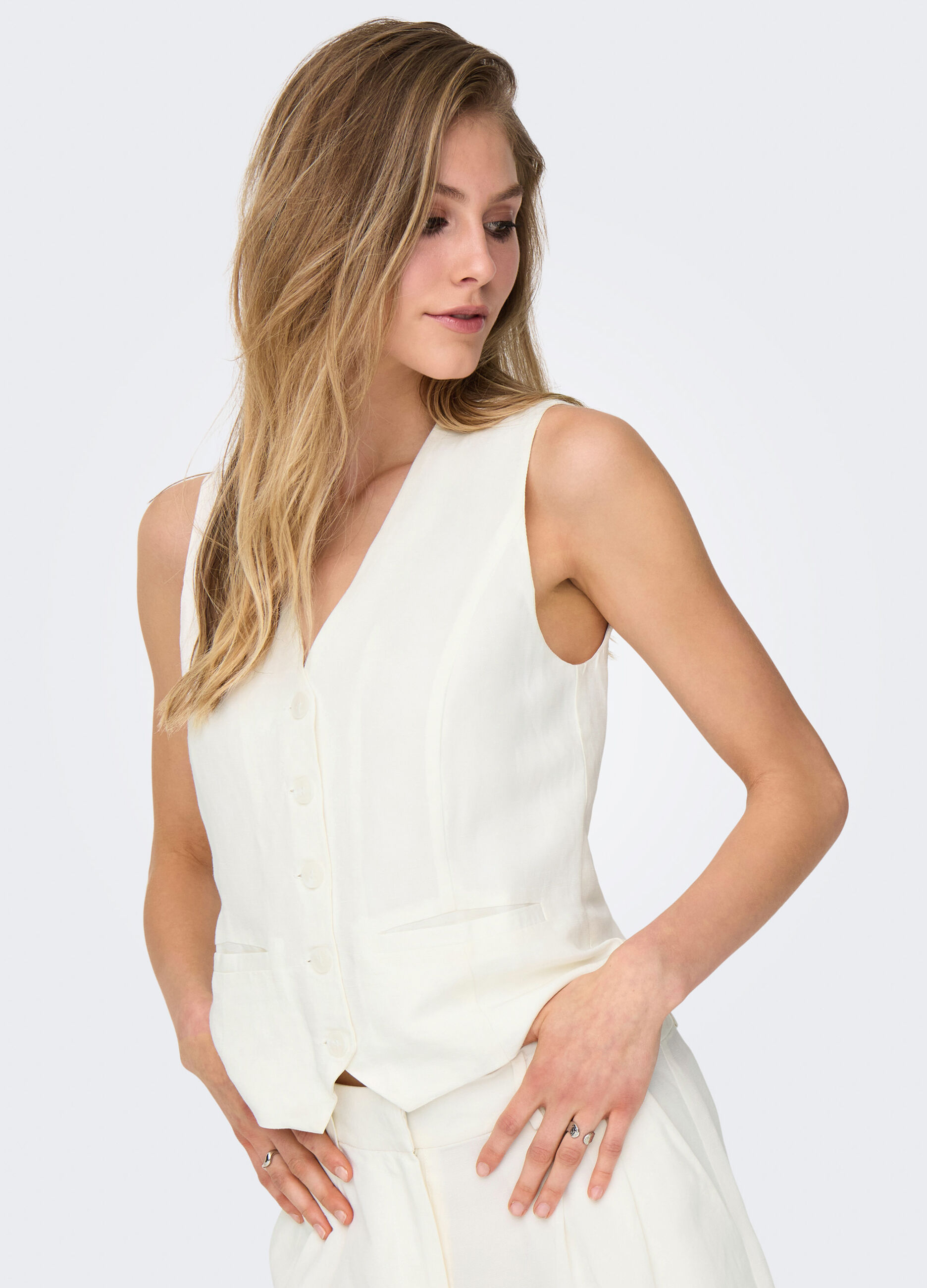 Gilet tinta unita donna_3