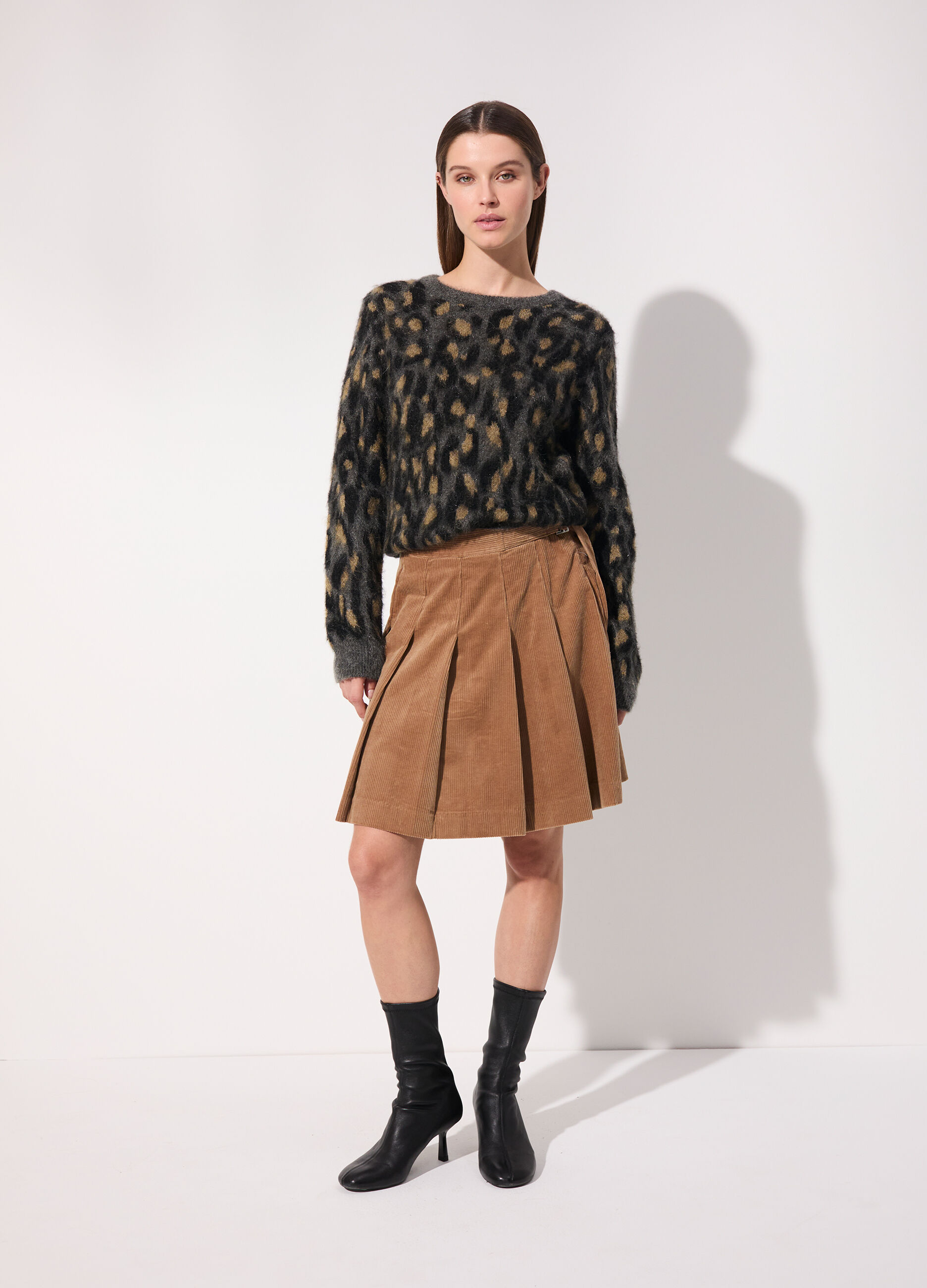 Maglione a girocollo in misto mohair donna_0