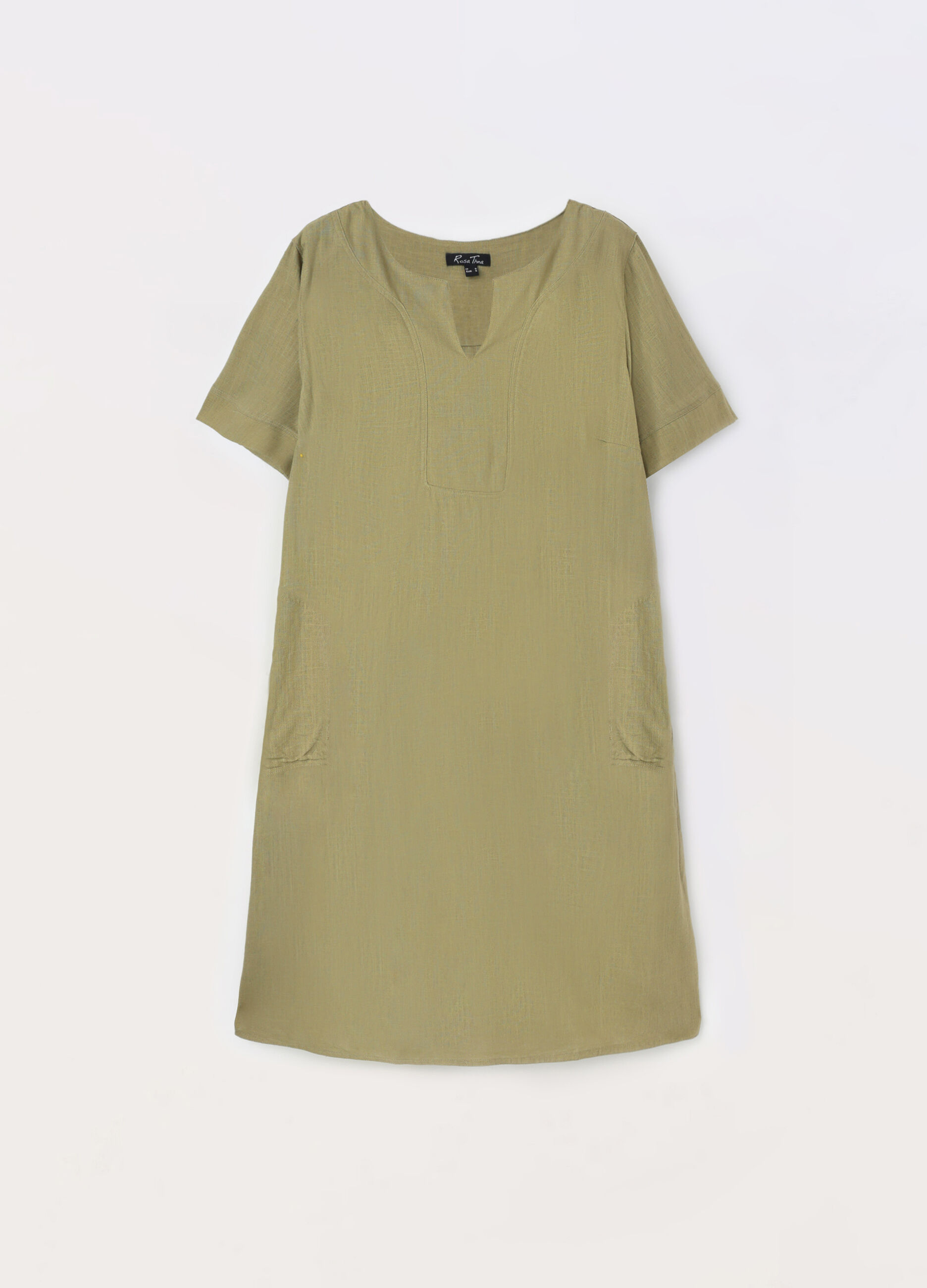 Abito misto lino donna curvy_0