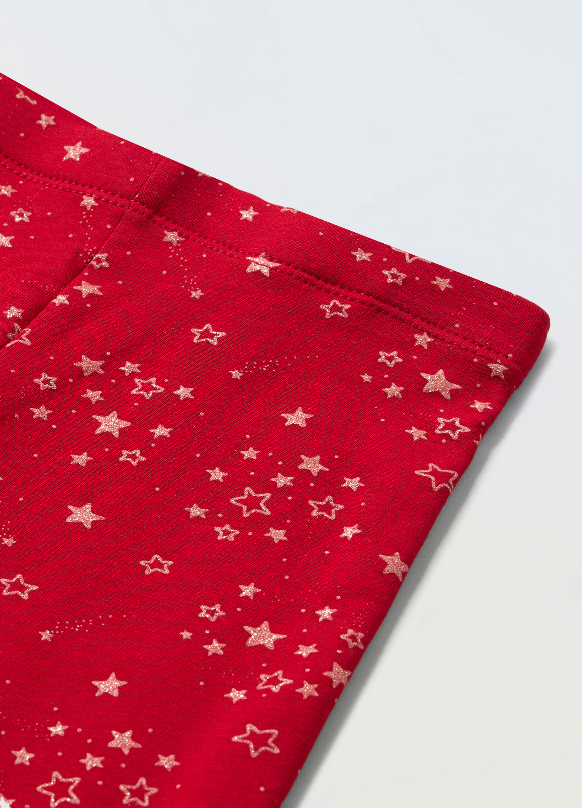 Leggings in cotone fleece stretch bambina_1