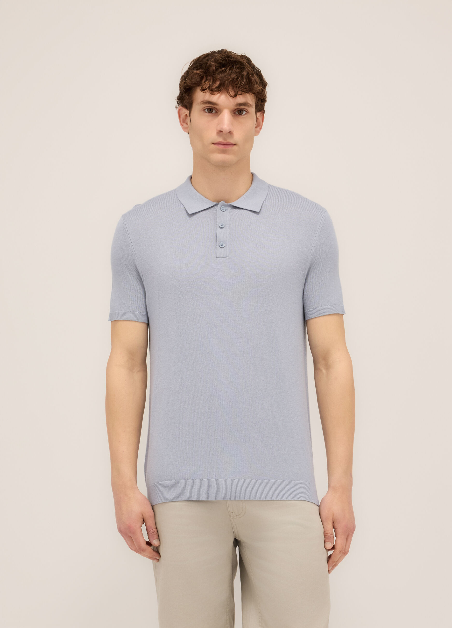 Polo in misto viscosa uomo_0