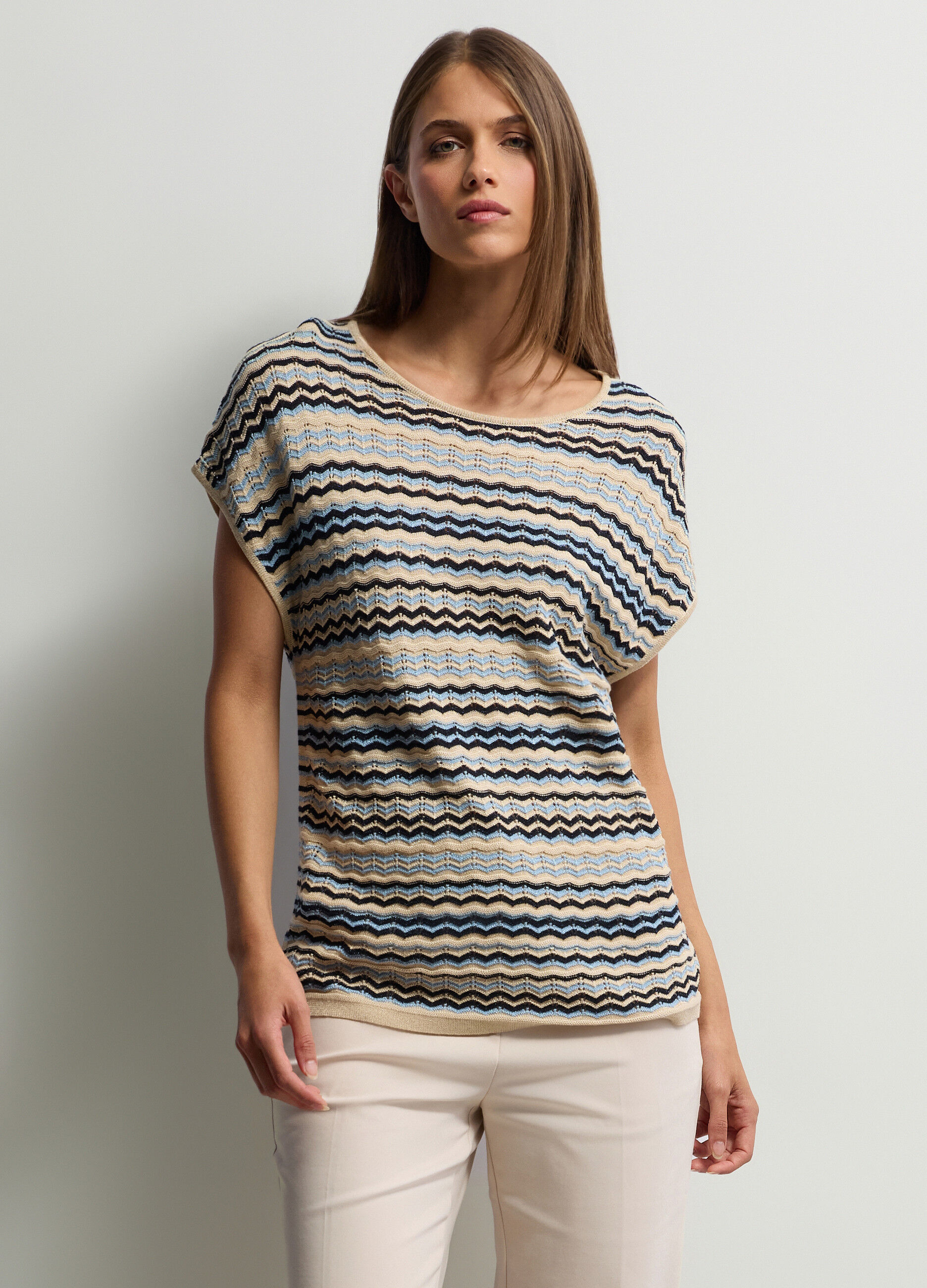 Maglia kimono girocollo operata donna_0