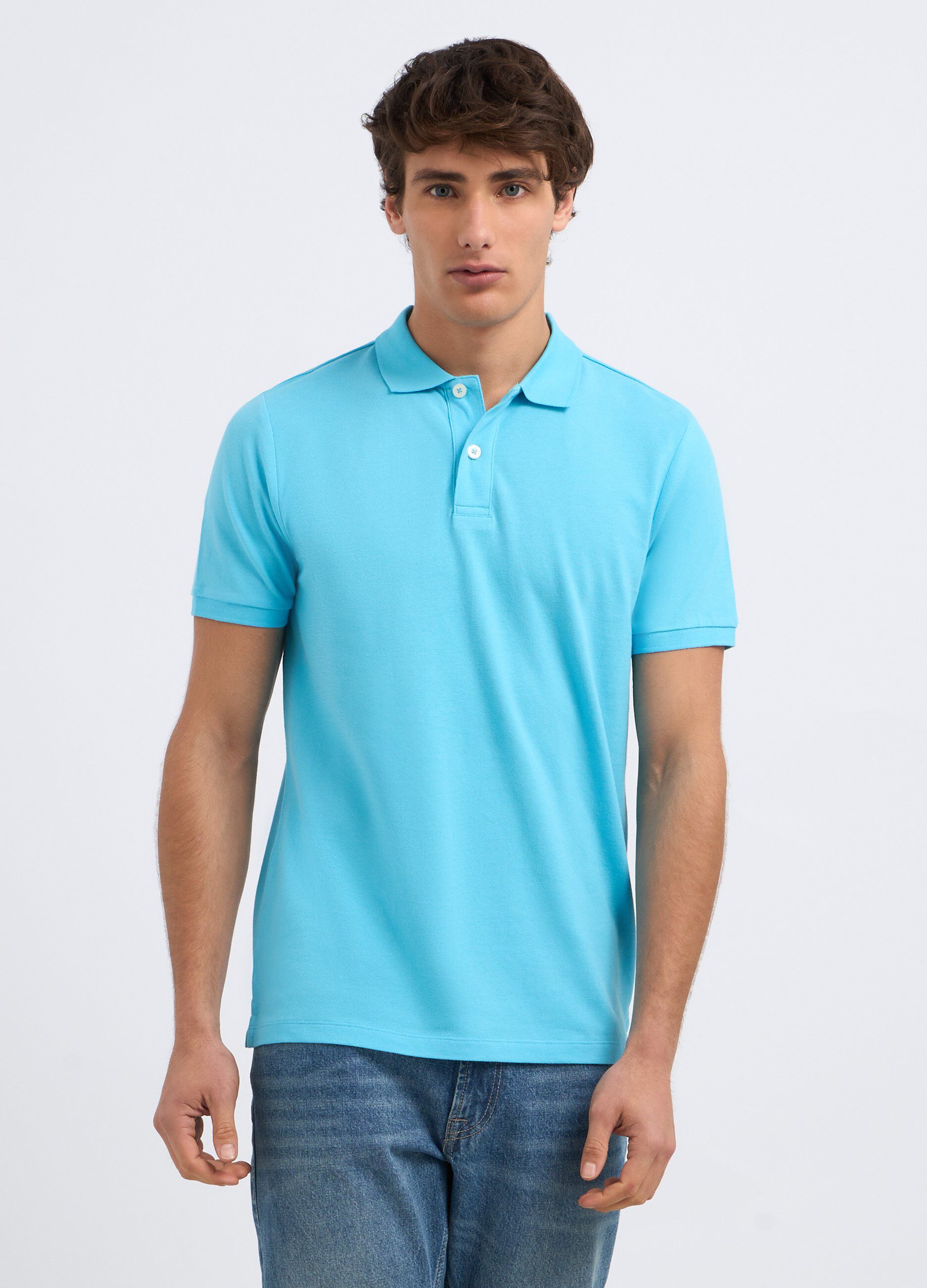 Polo in puro cotone a maniche corte uomo_0