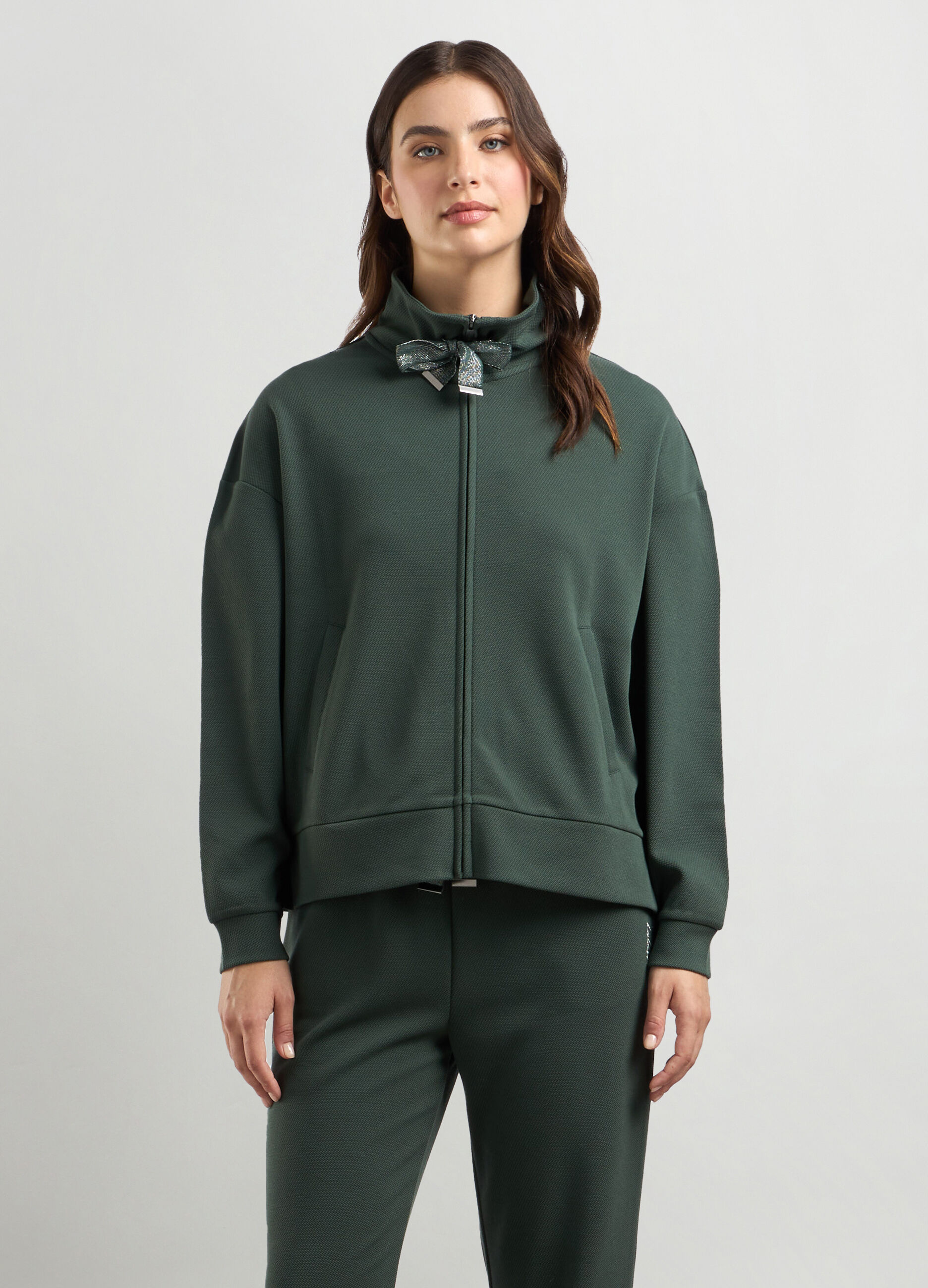 Felpa piquet misto viscosa stretch donna_0