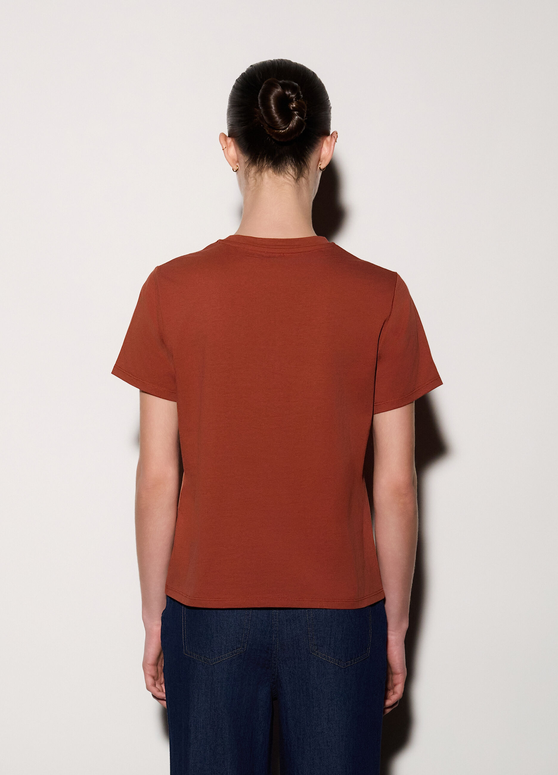 T-shirt girocollo stretch donna_2