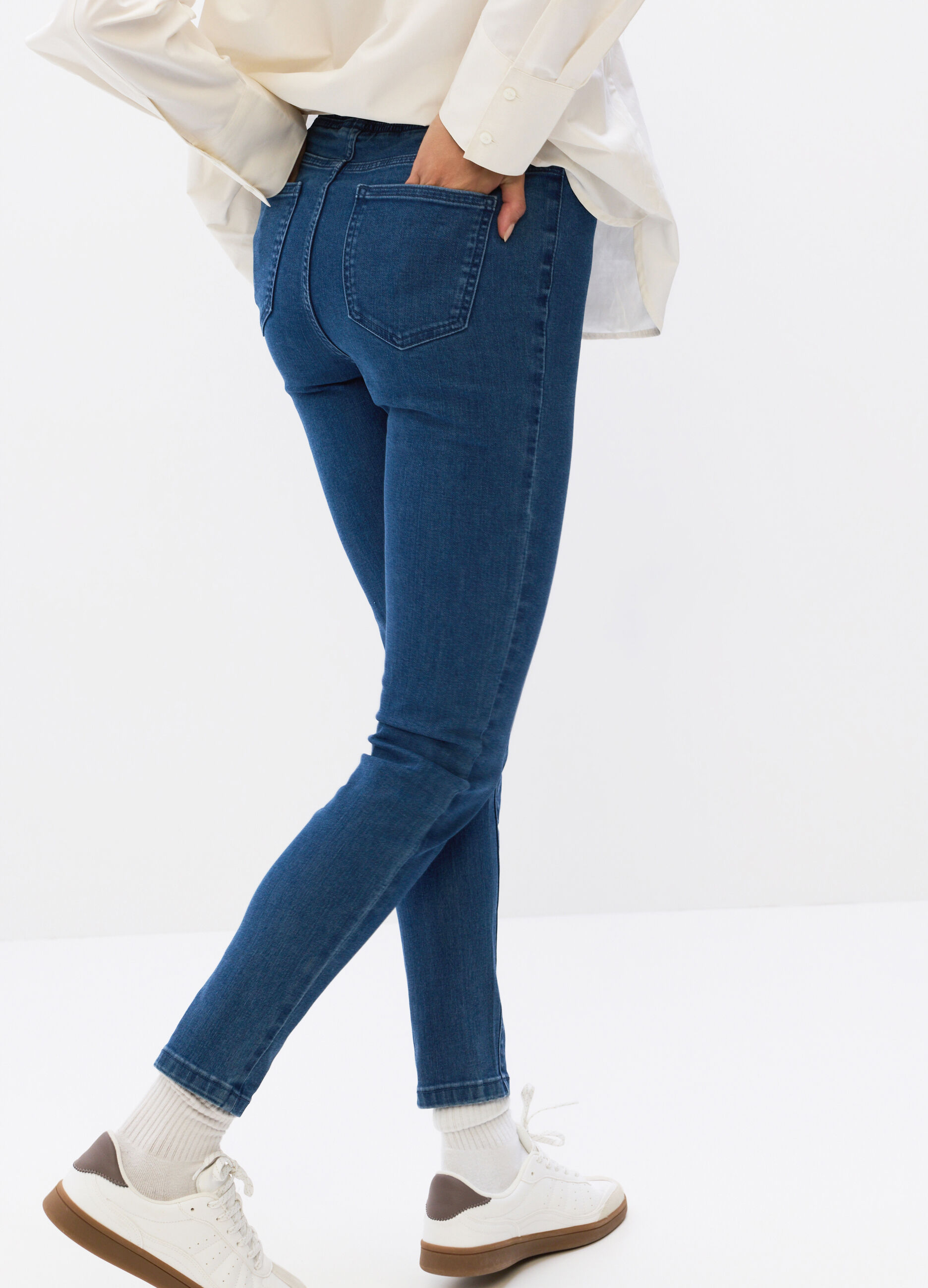 Jeggings in denim misto cotone stretch donna_2