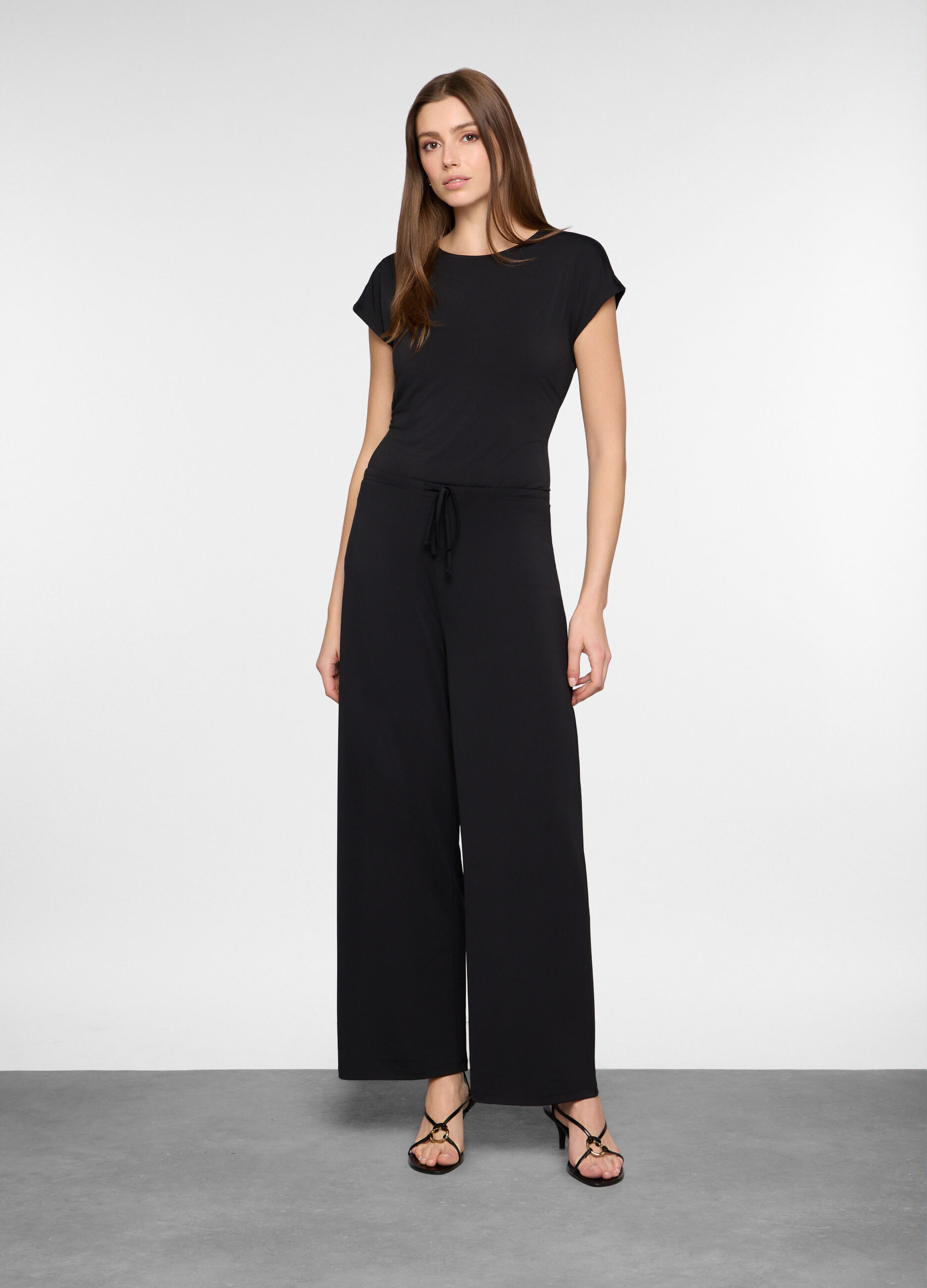 Pantaloni straight fit stretch donna_0