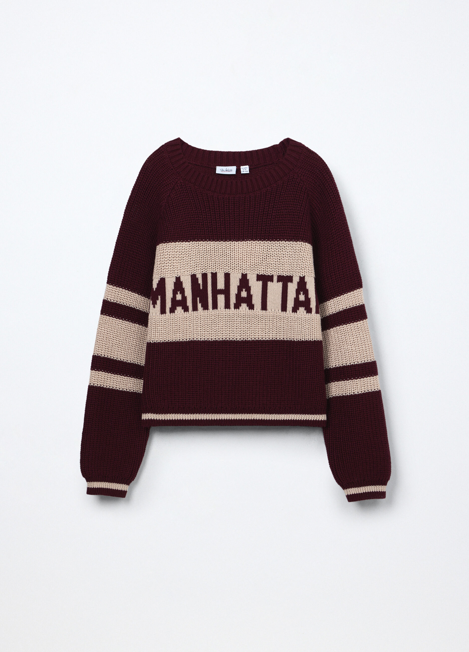 Girocollo tricot misto cotone ragazza_0