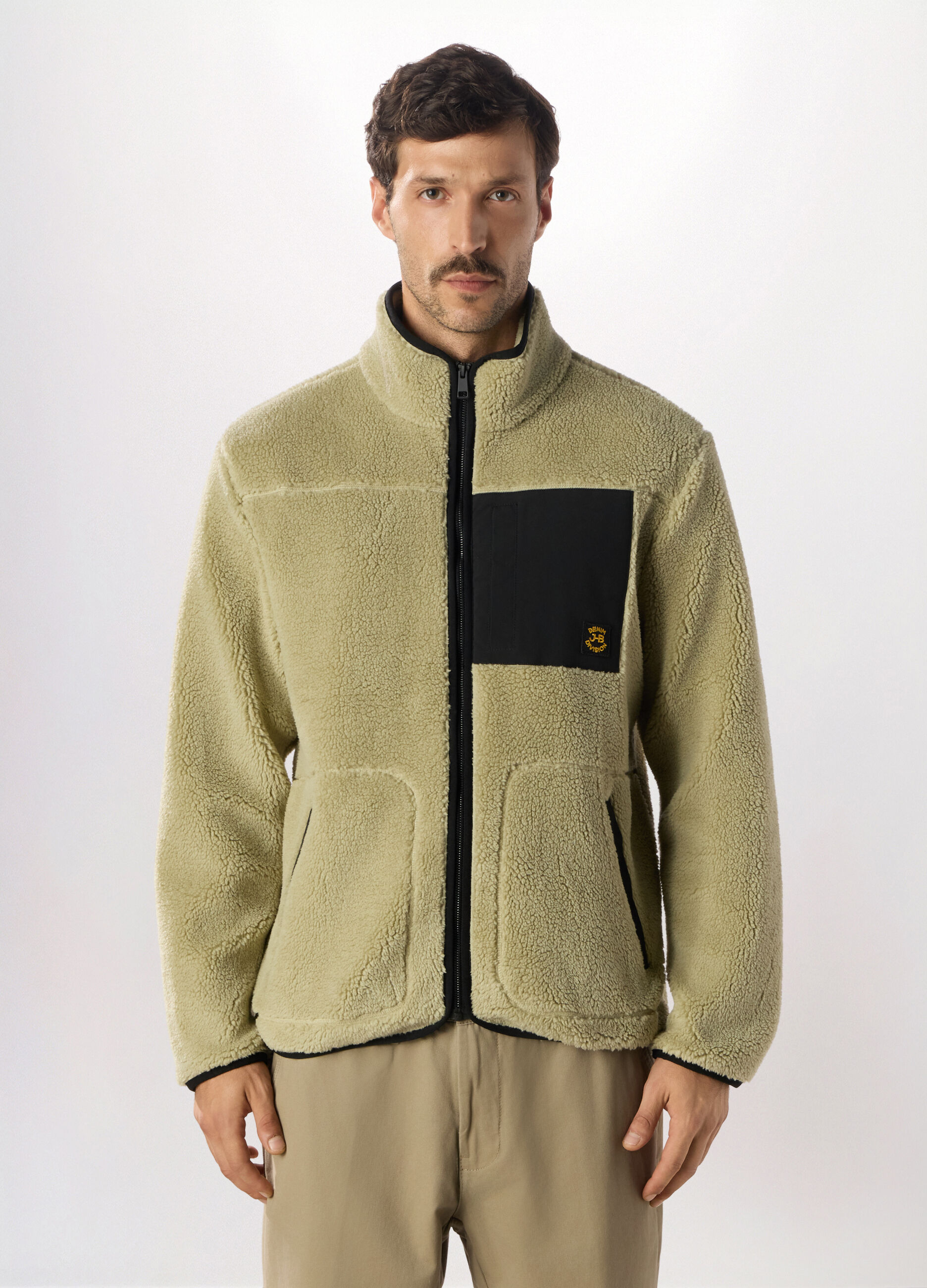 Felpa in pile full zip uomo_0