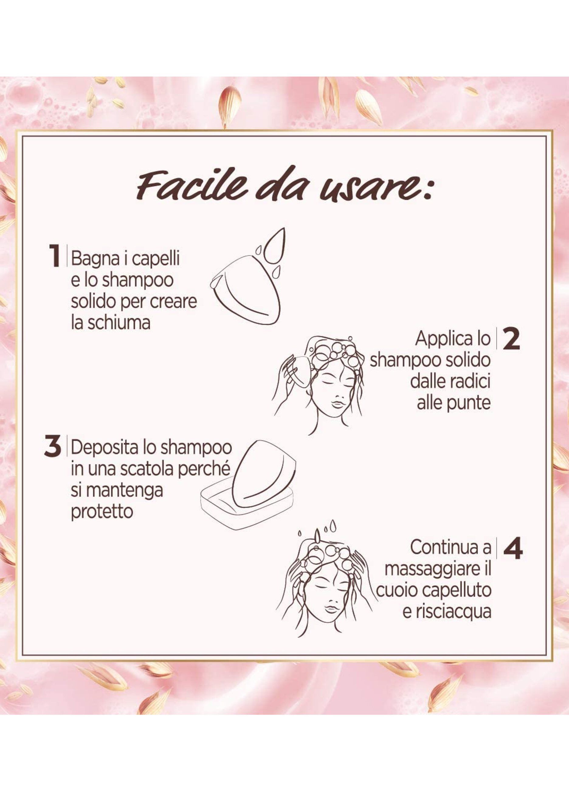 Garnier Ultra Dolce Shampoo Solido Delicatezza D’Avena, Per Cute sensibile e Capelli Delicati, Con packaging 100% ecologico plastic-free, 60 gr.