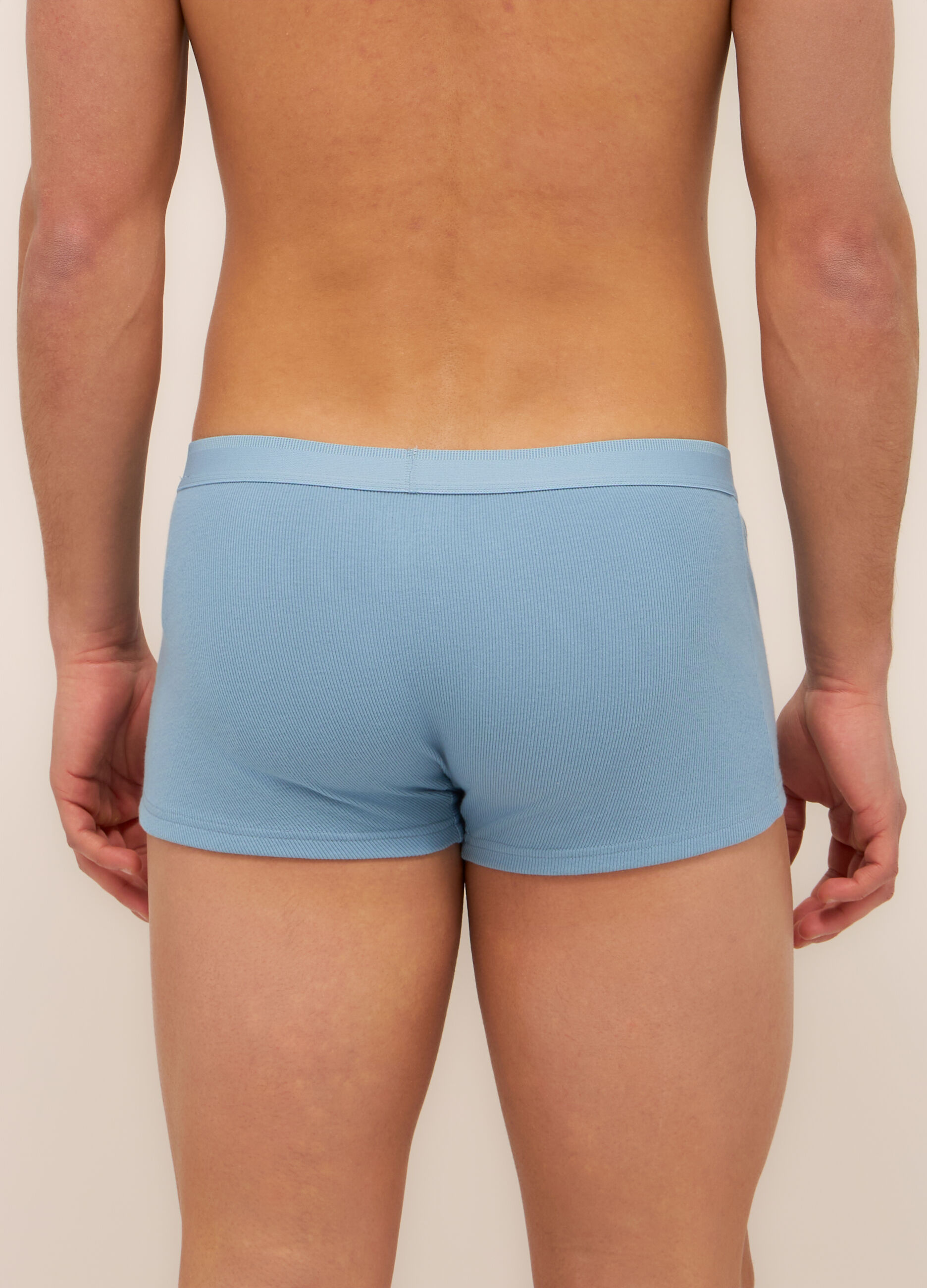 Boxer in cotone stretch a costine uomo_1