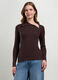 T-shirt in costina di misto cotone donna_0