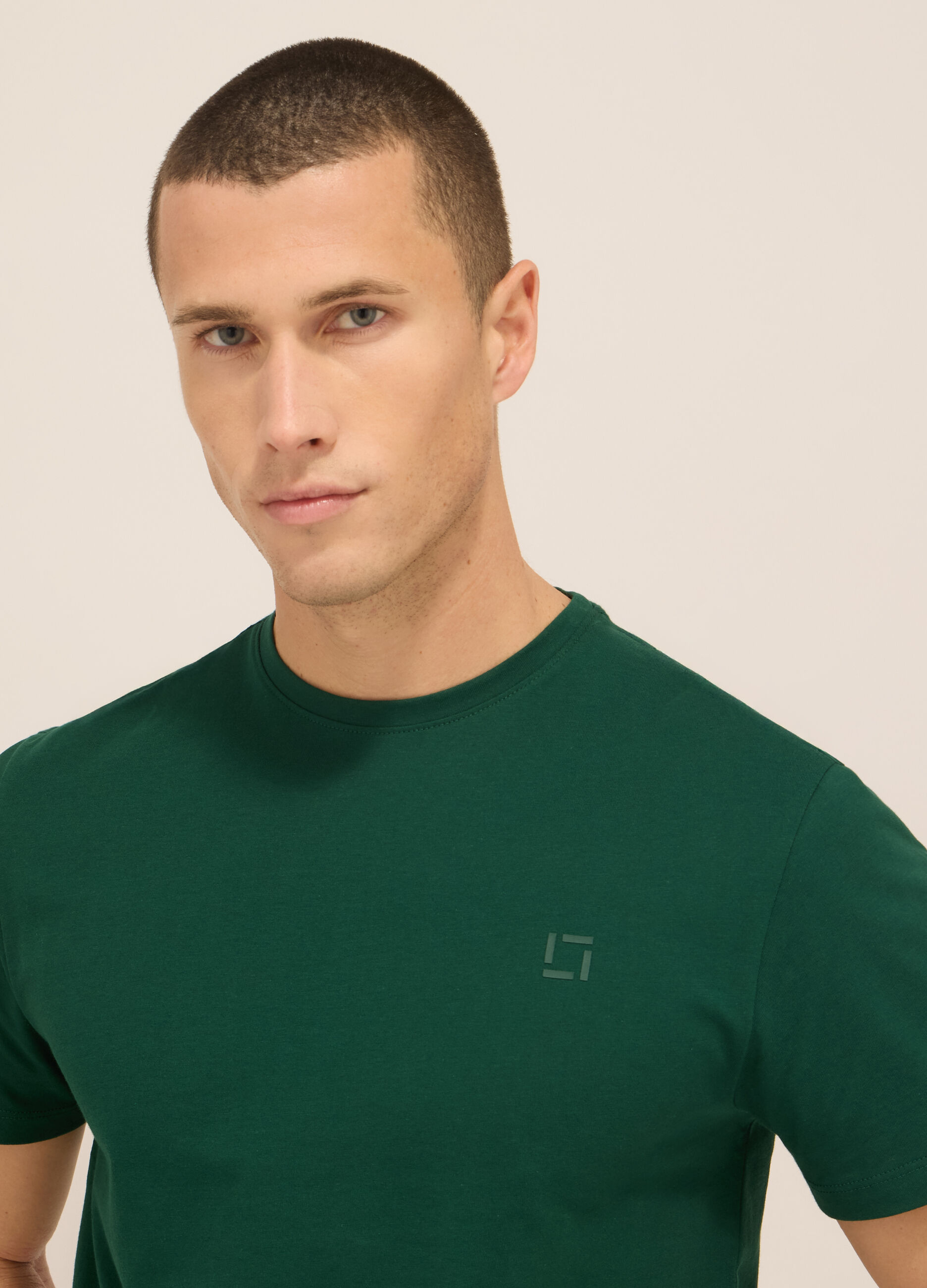 T-shirt girocollo in jersey di cotone uomo_2