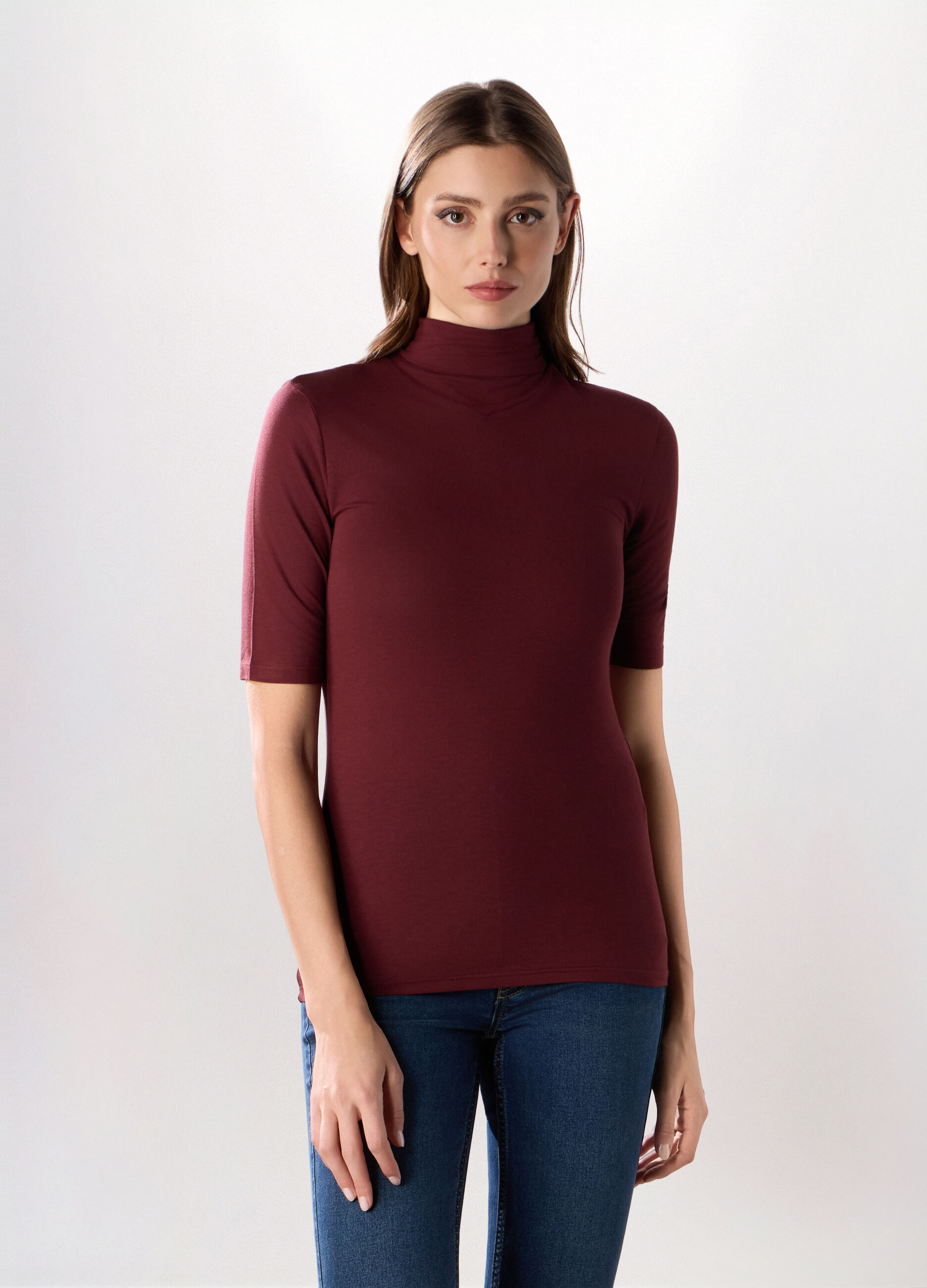 Lupetto in viscosa stretch donna_0