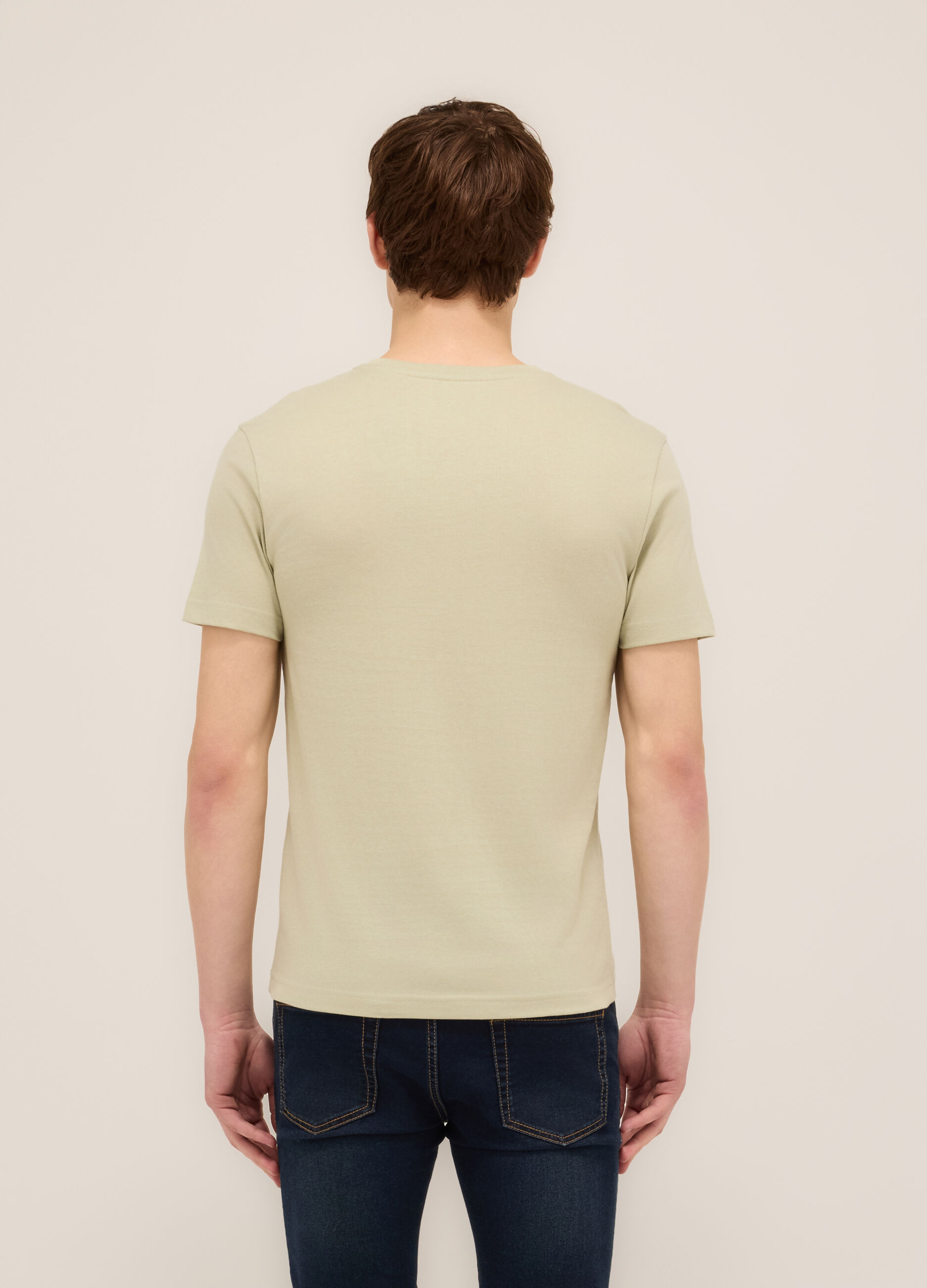 T-shirt girocollo stampa Miami uomo_1