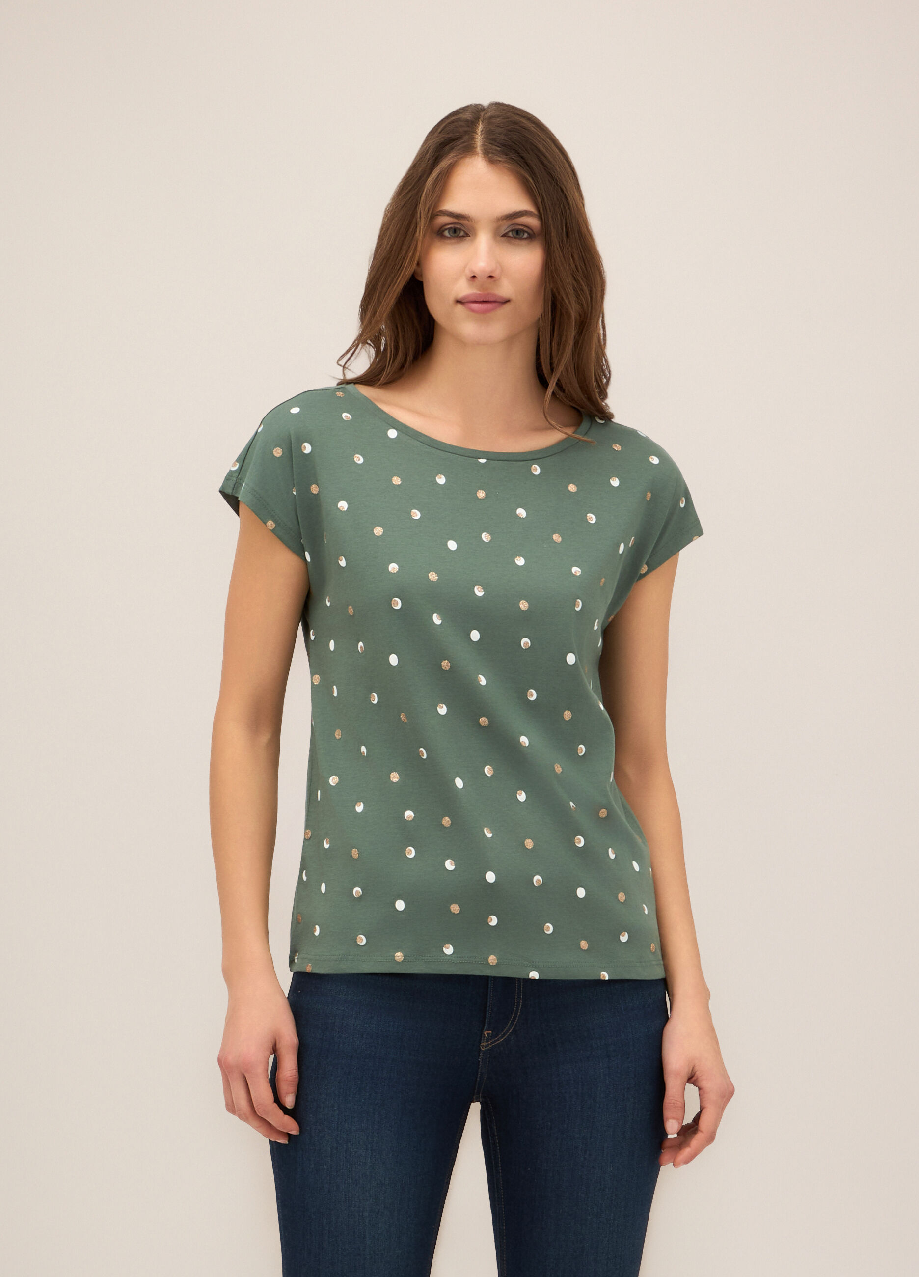 T-shirt in puro cotone donna_0