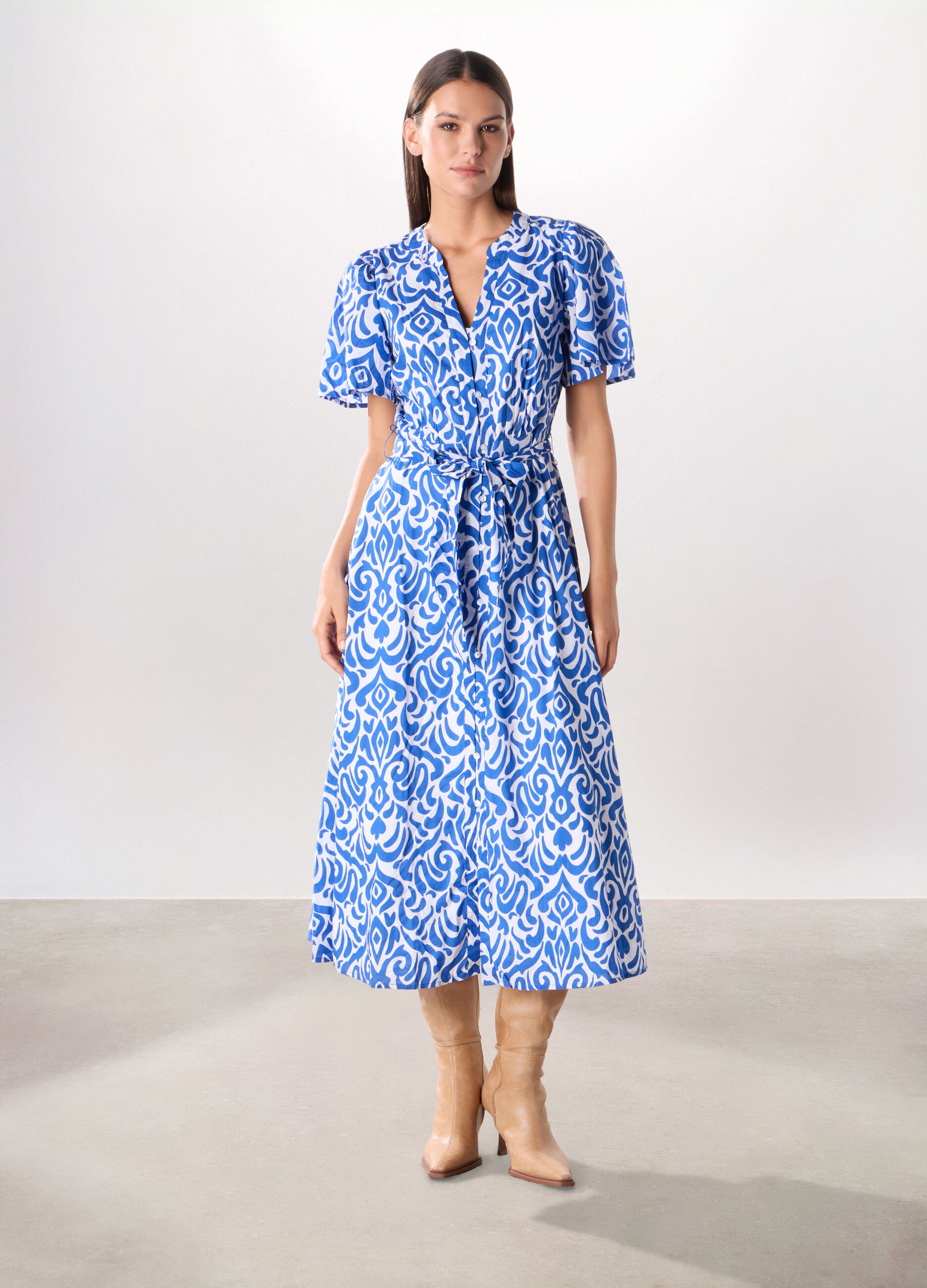 Abito misto cotone donna_0