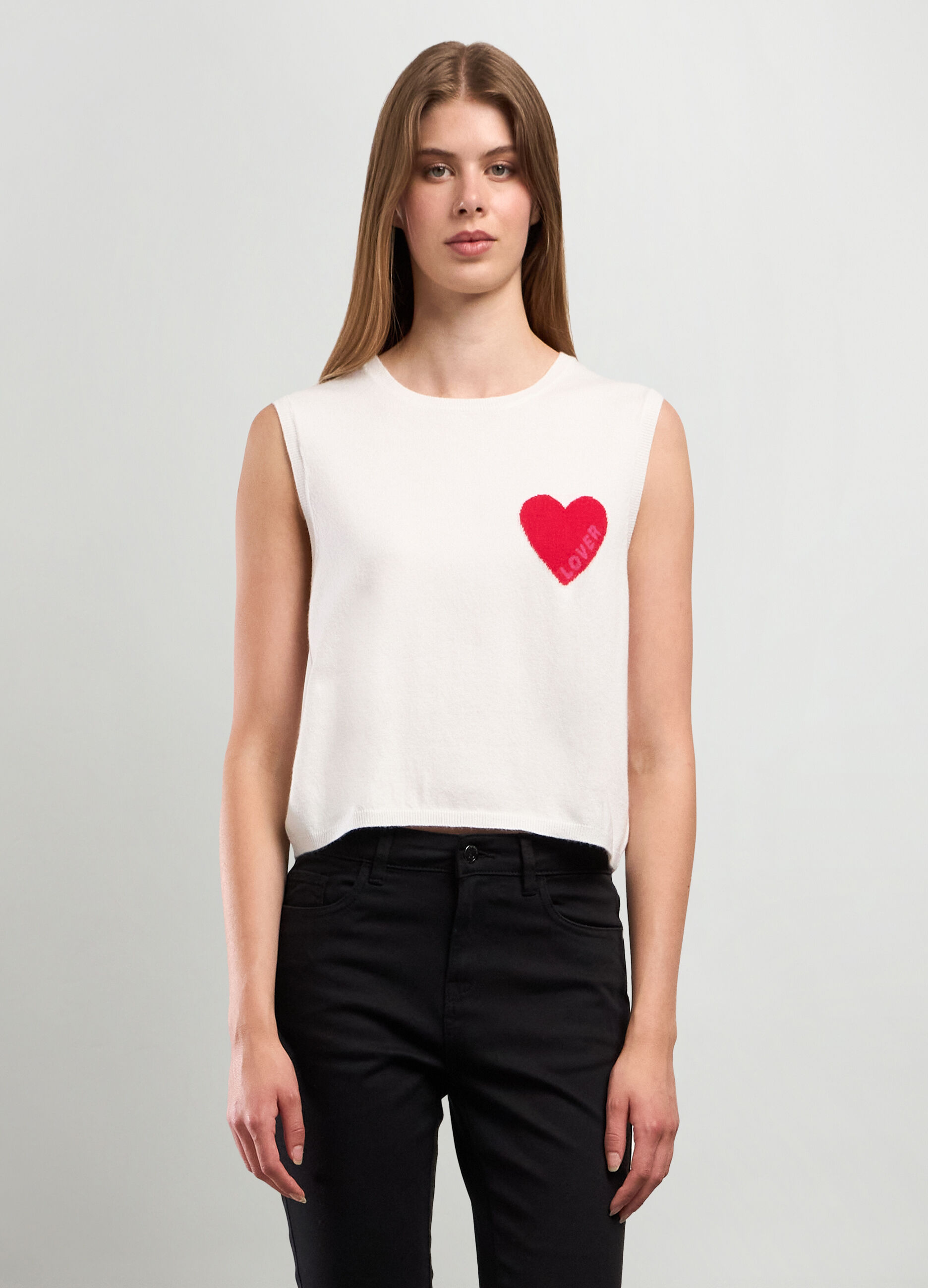 Gilet tricot in misto viscosa donna_0