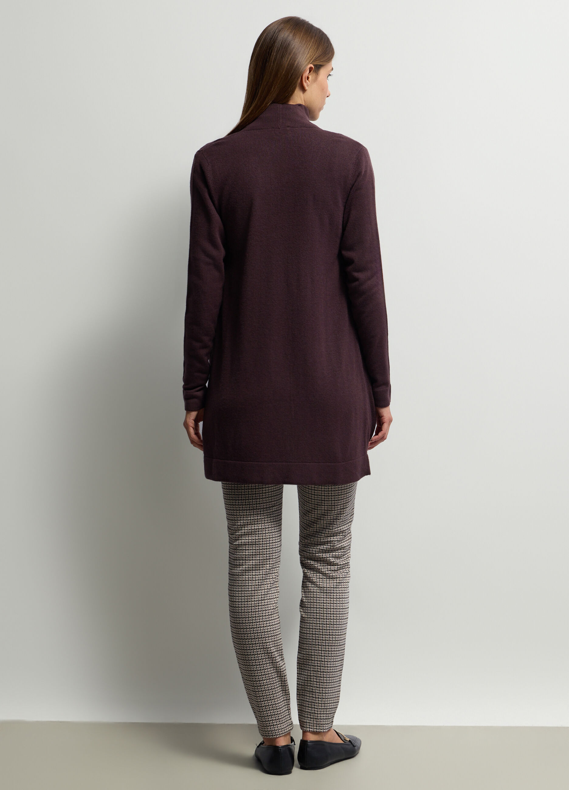 Cardigan Fit Over in maglia rasata donna_1