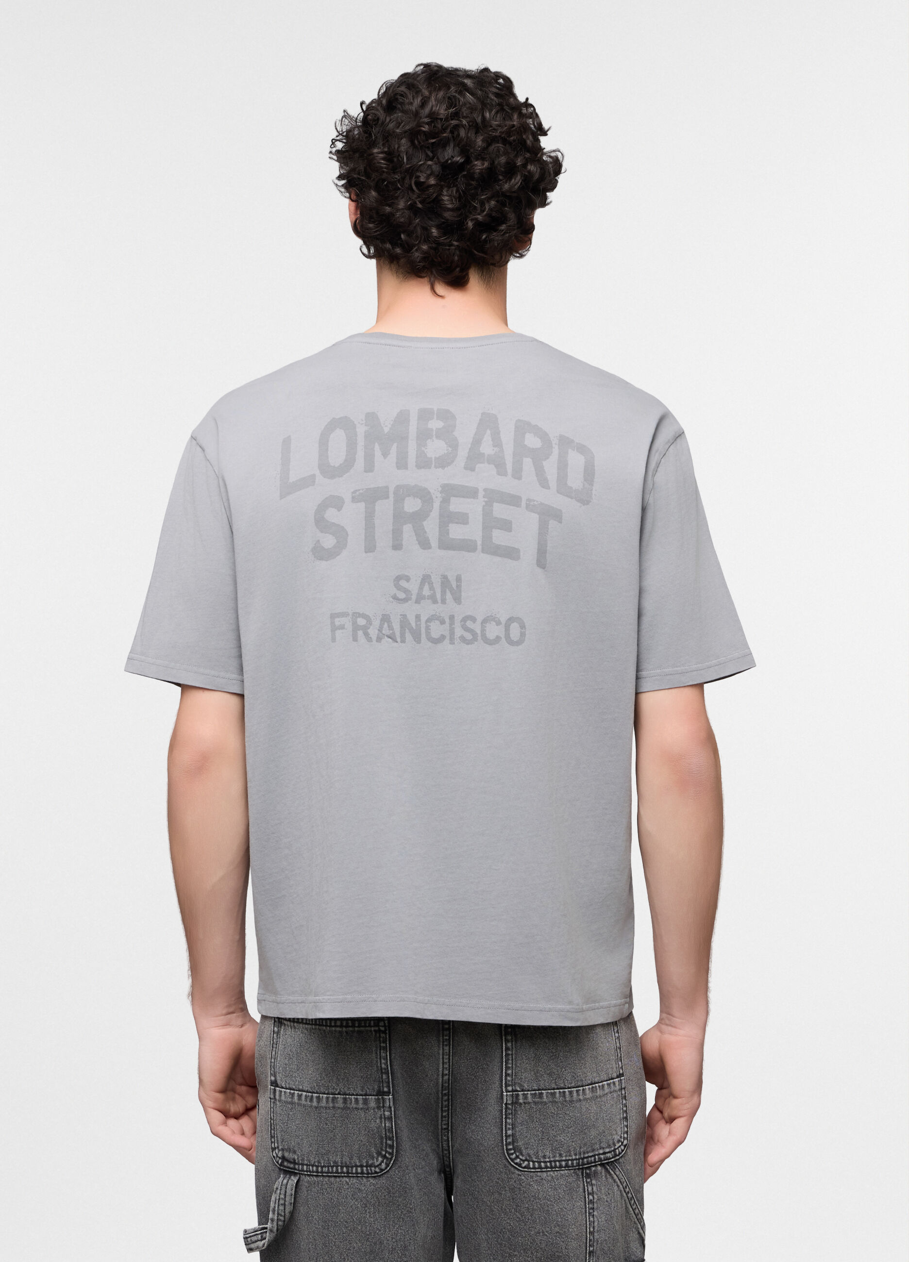 T-shirt loose fit in jersey di cotone uomo_1