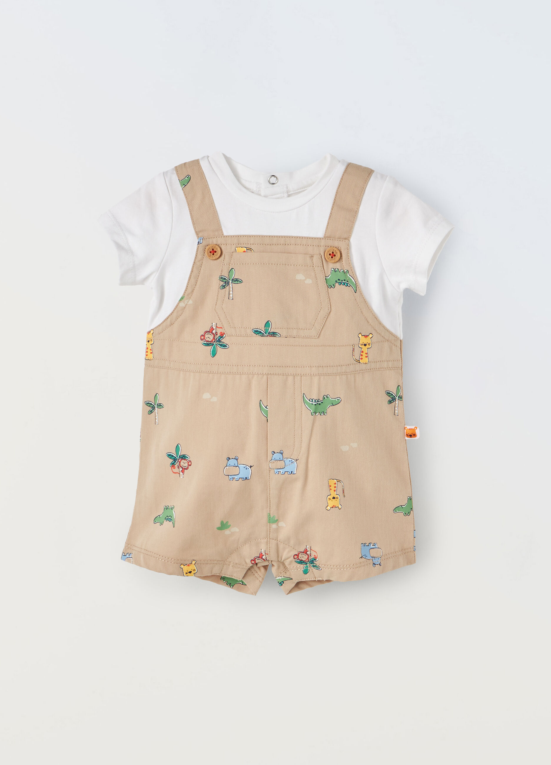 Tutina in jersey di cotone stretch neonato_0