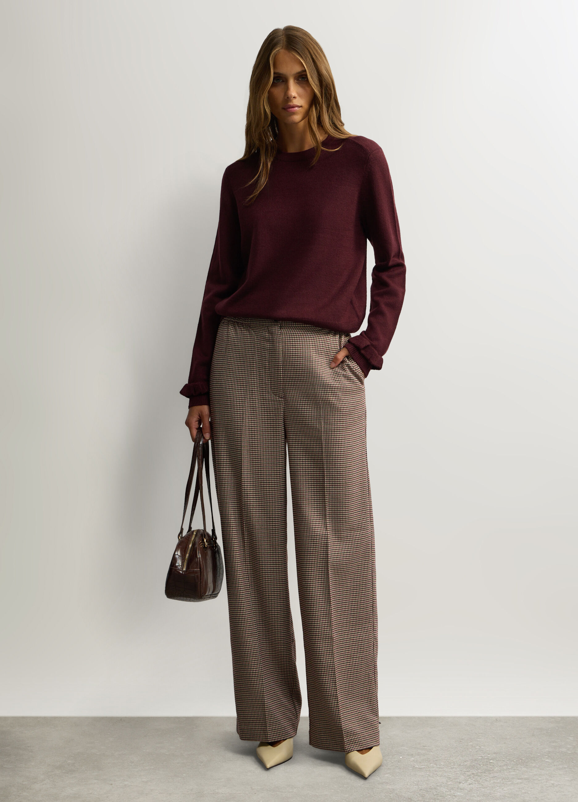 Pantaloni Straight Fit misto viscosa stretch donna_0