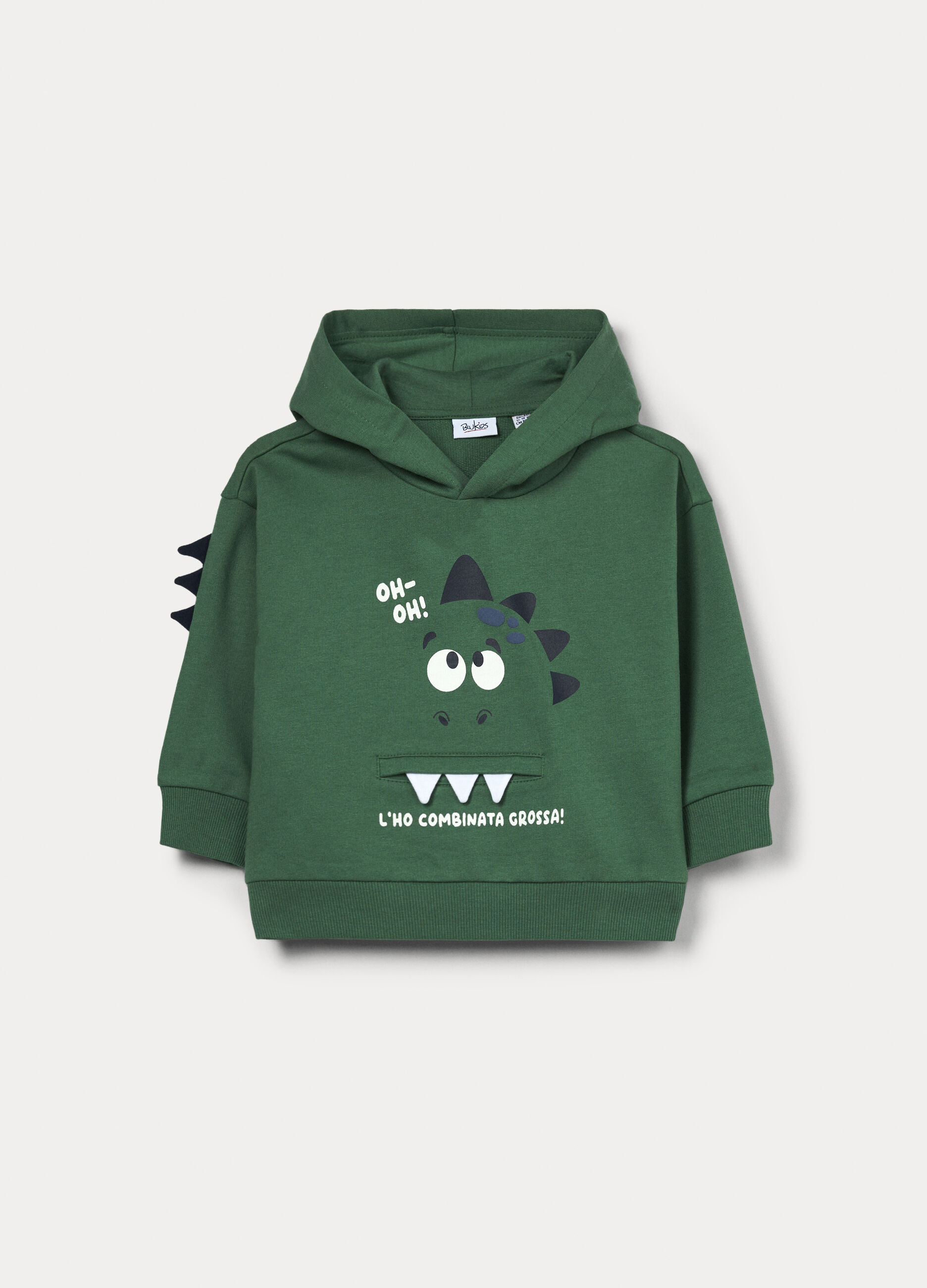 Felpa in french terry di puro cotone bimbo_0